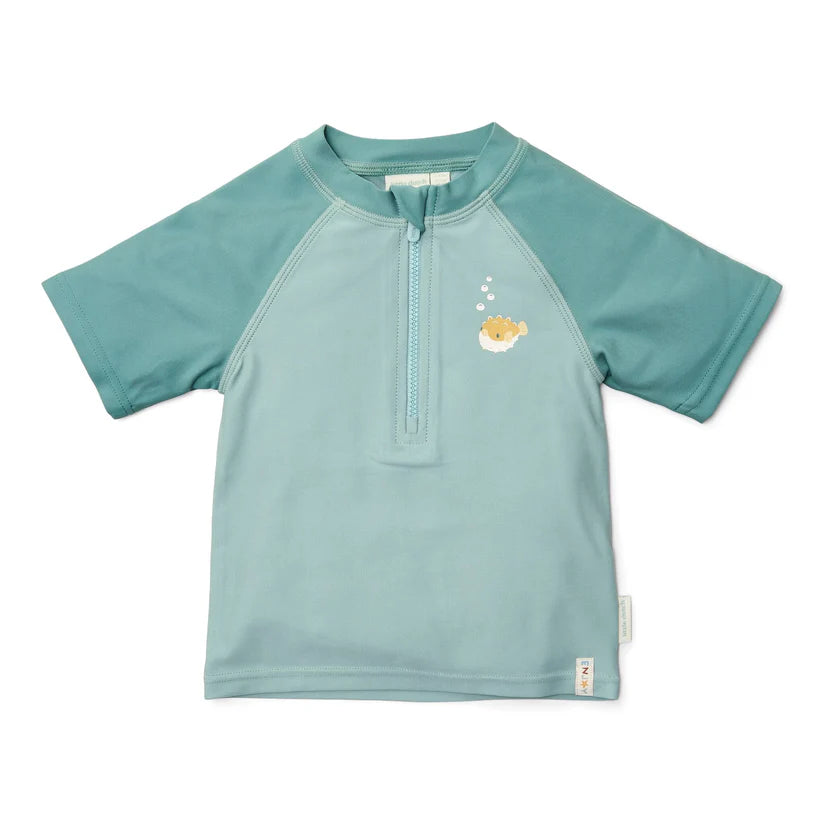Little Dutch - zwemshirt korte mouw - seashells and stripes