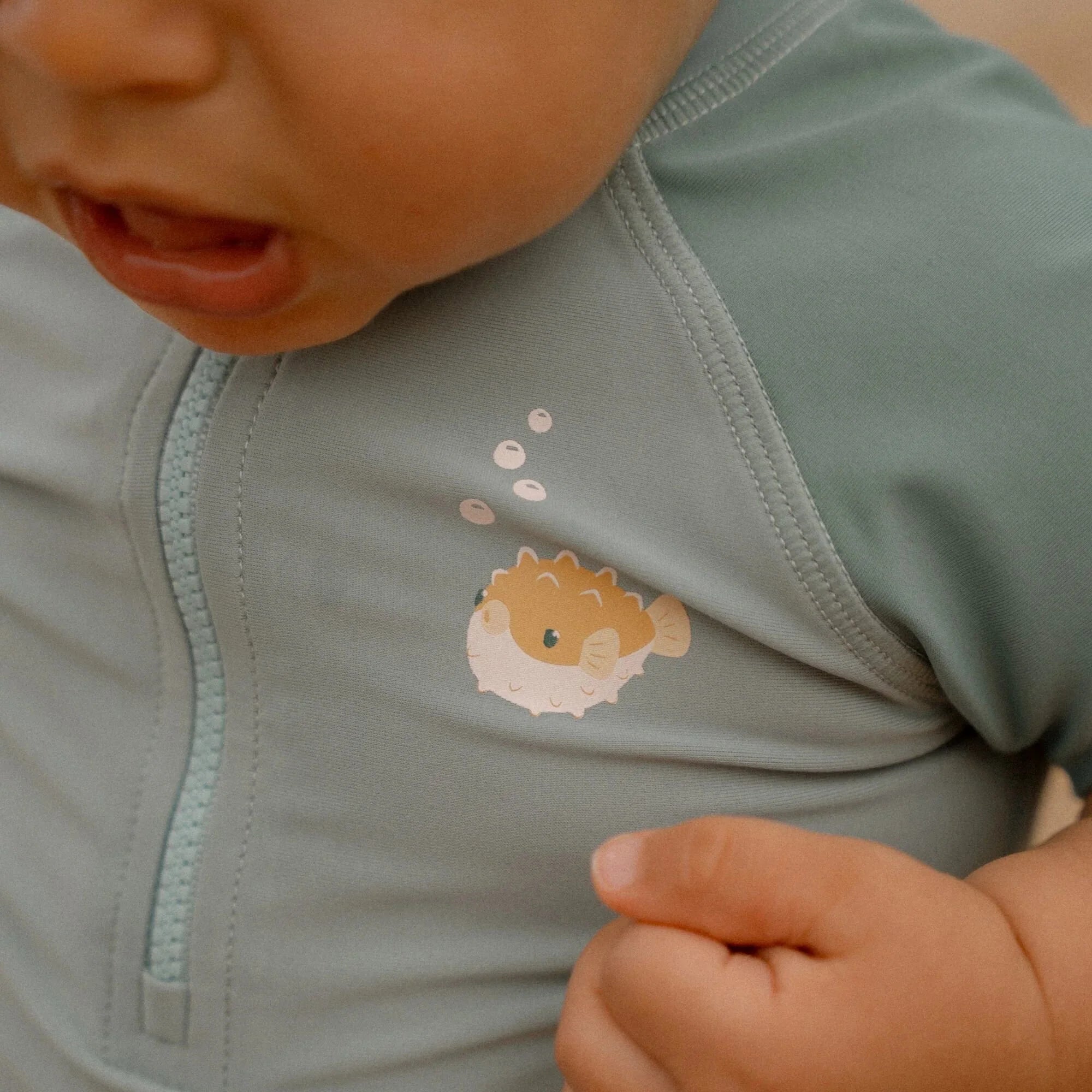 Little Dutch - zwemshirt korte mouw - seashells and stripes