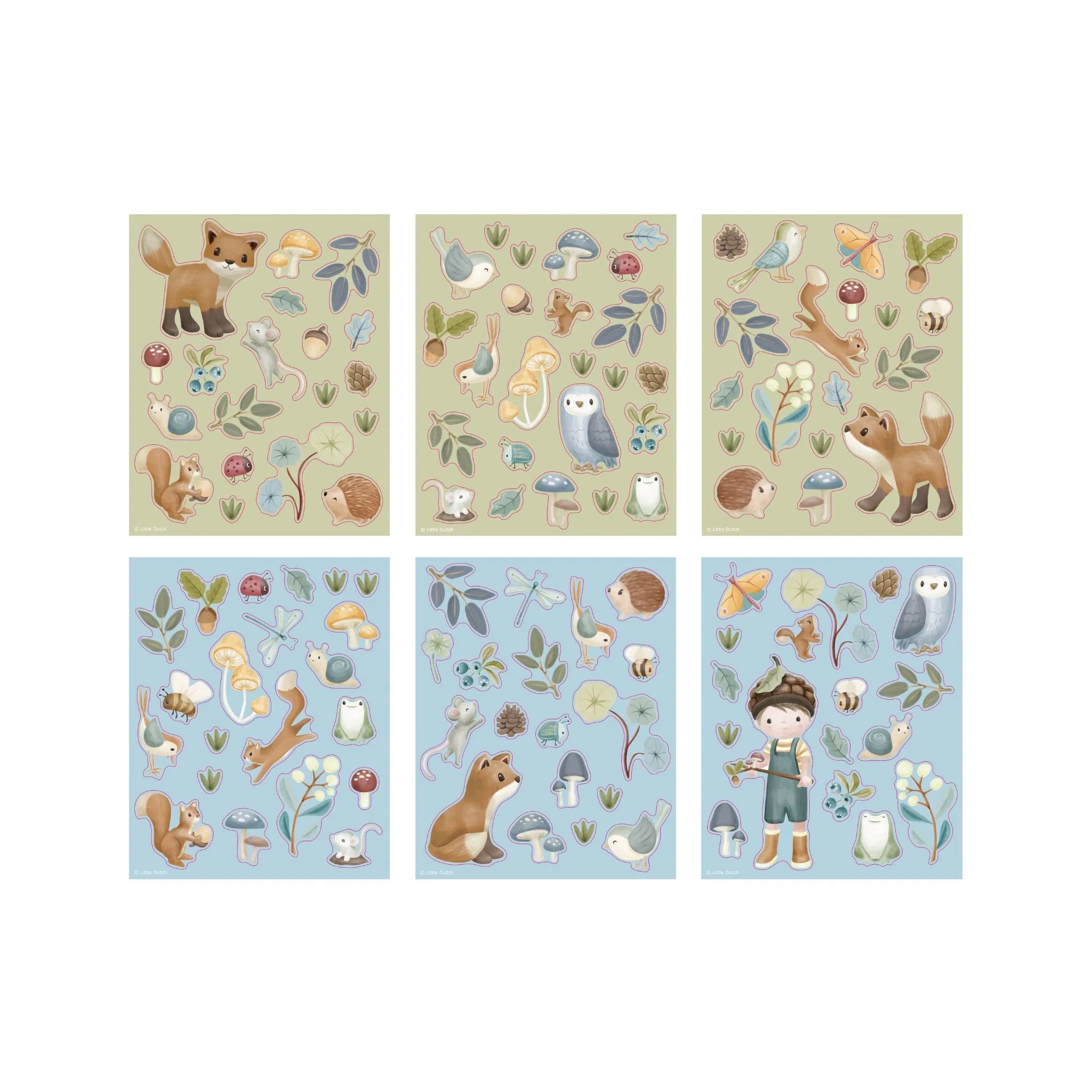 Little Dutch - sticker story -forest friends