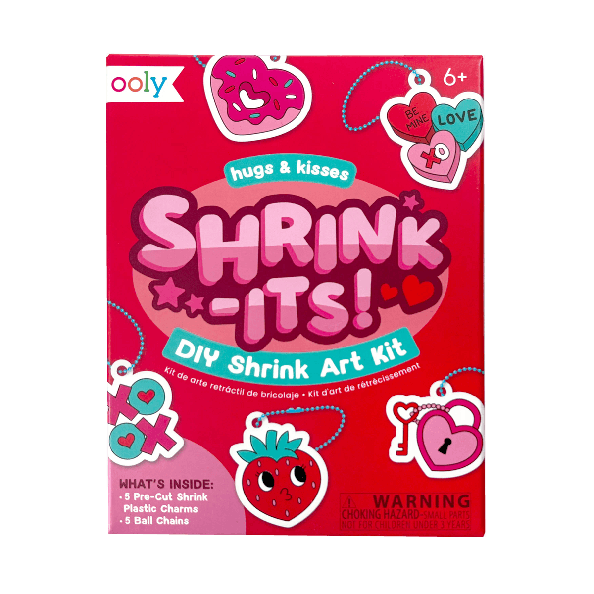 Ooly - mini DIY shrink it art - hugs & kisses