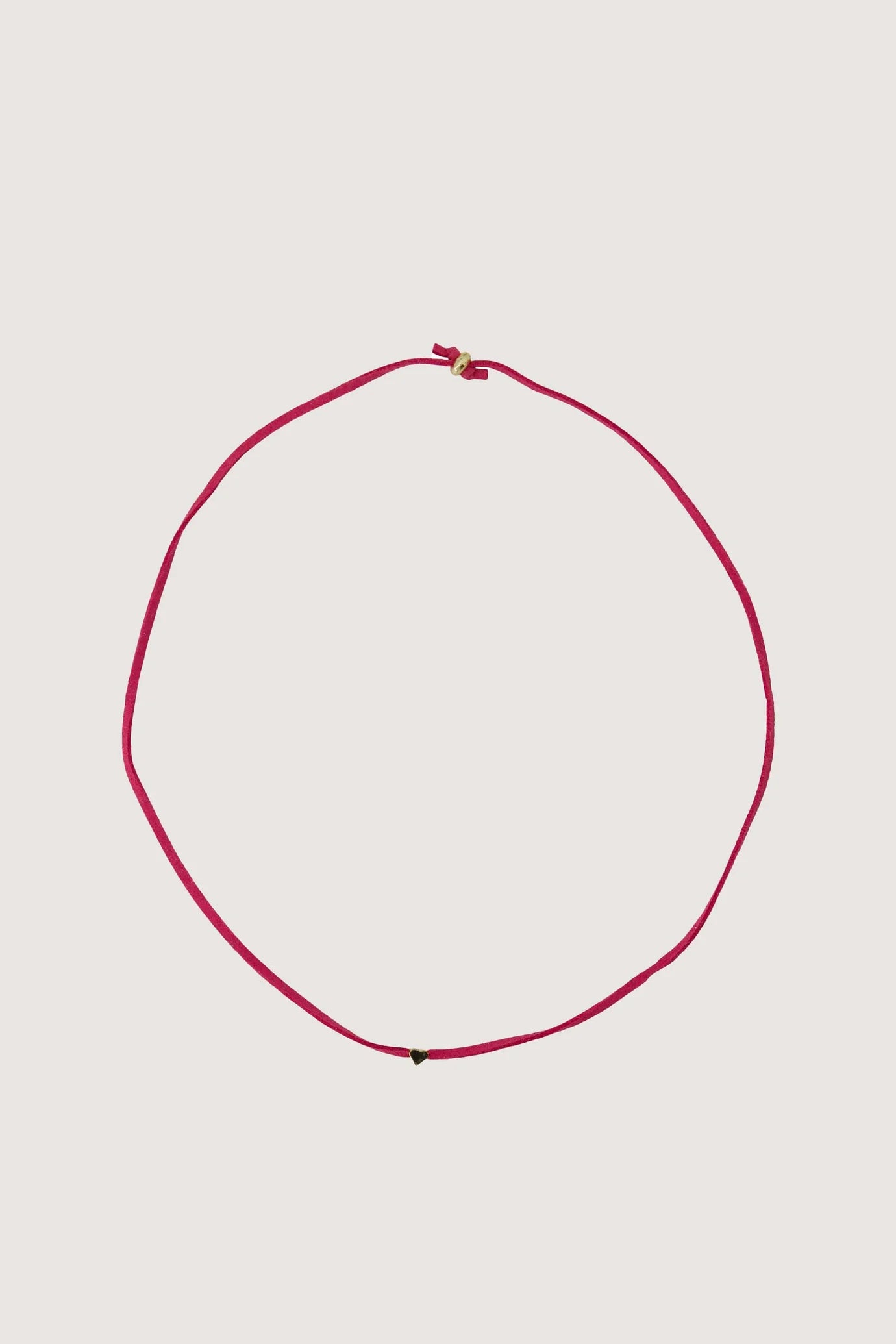 Zusss - suede armband met hart - crispy pink