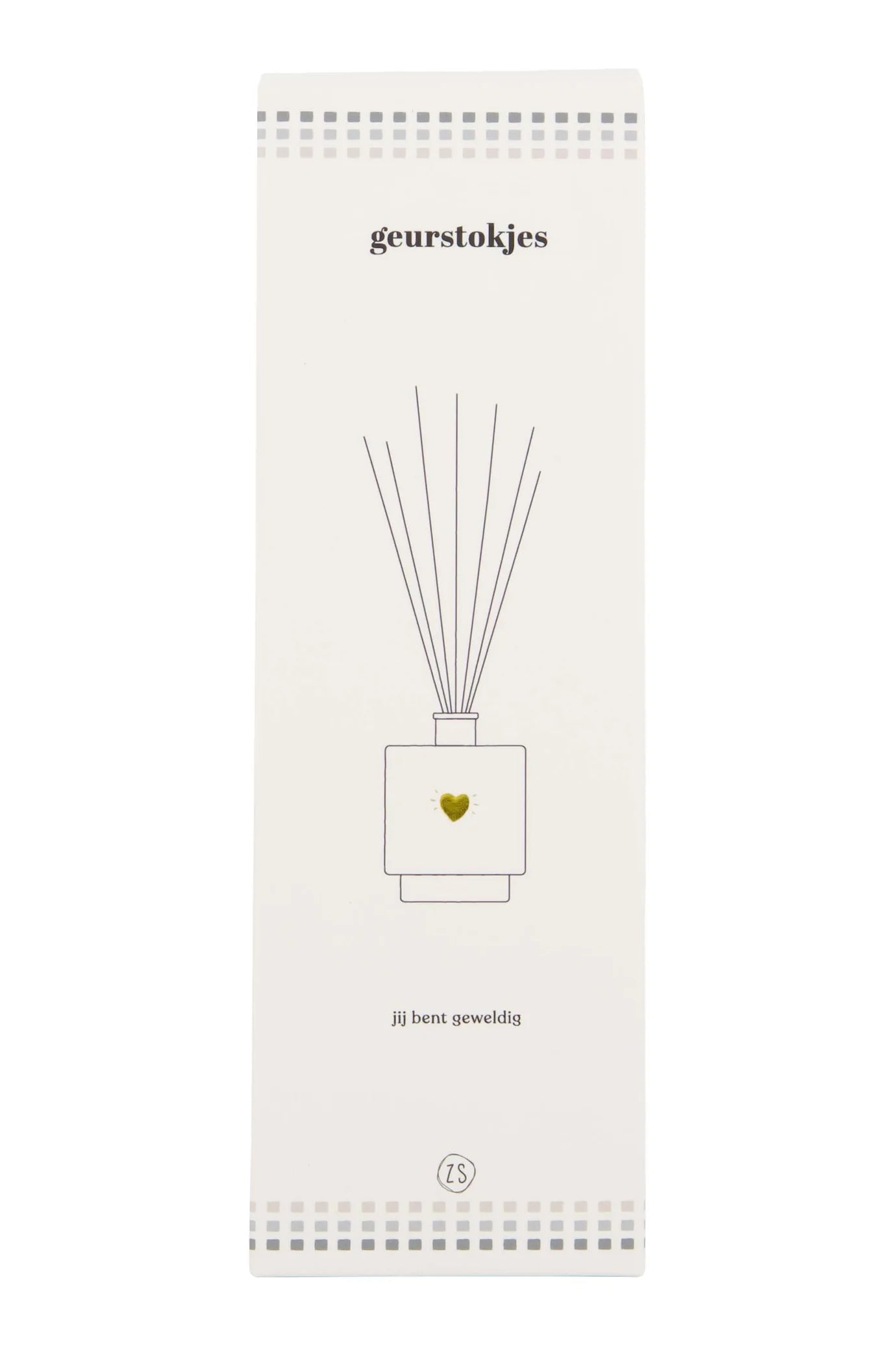 Zusss - geurstokjes 90ml jij bent geweldig - wit/goud