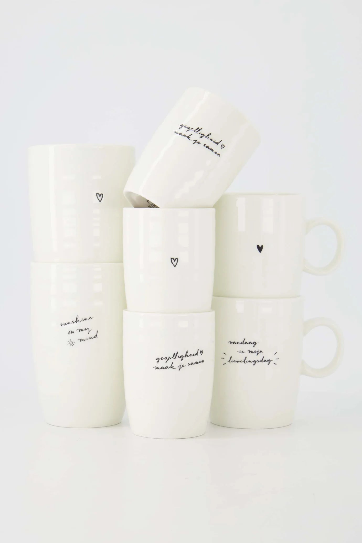 Zusss - koffie mok gezelligheid - white/black