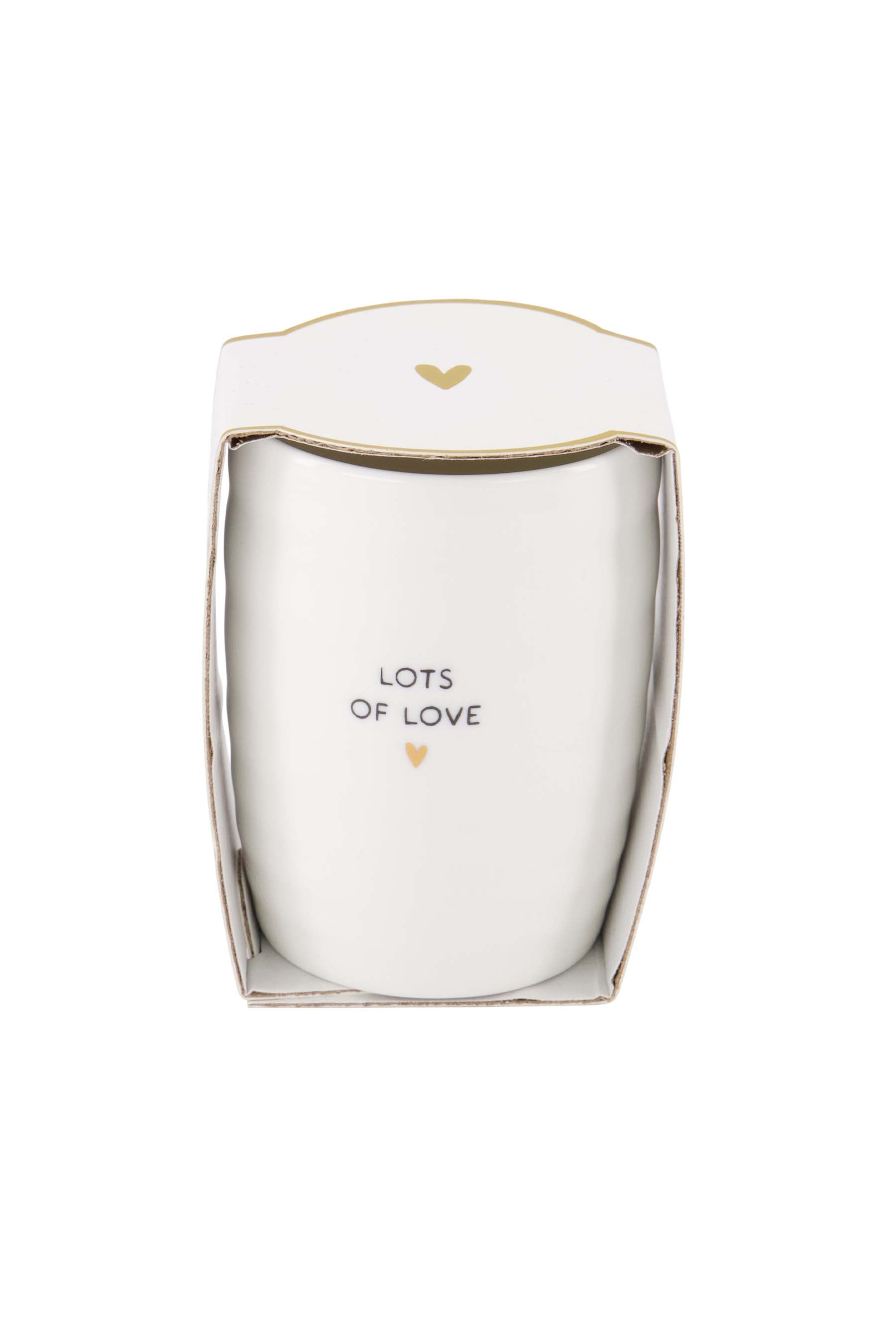 Zusss - coffee mug lots of love - white/black/gold