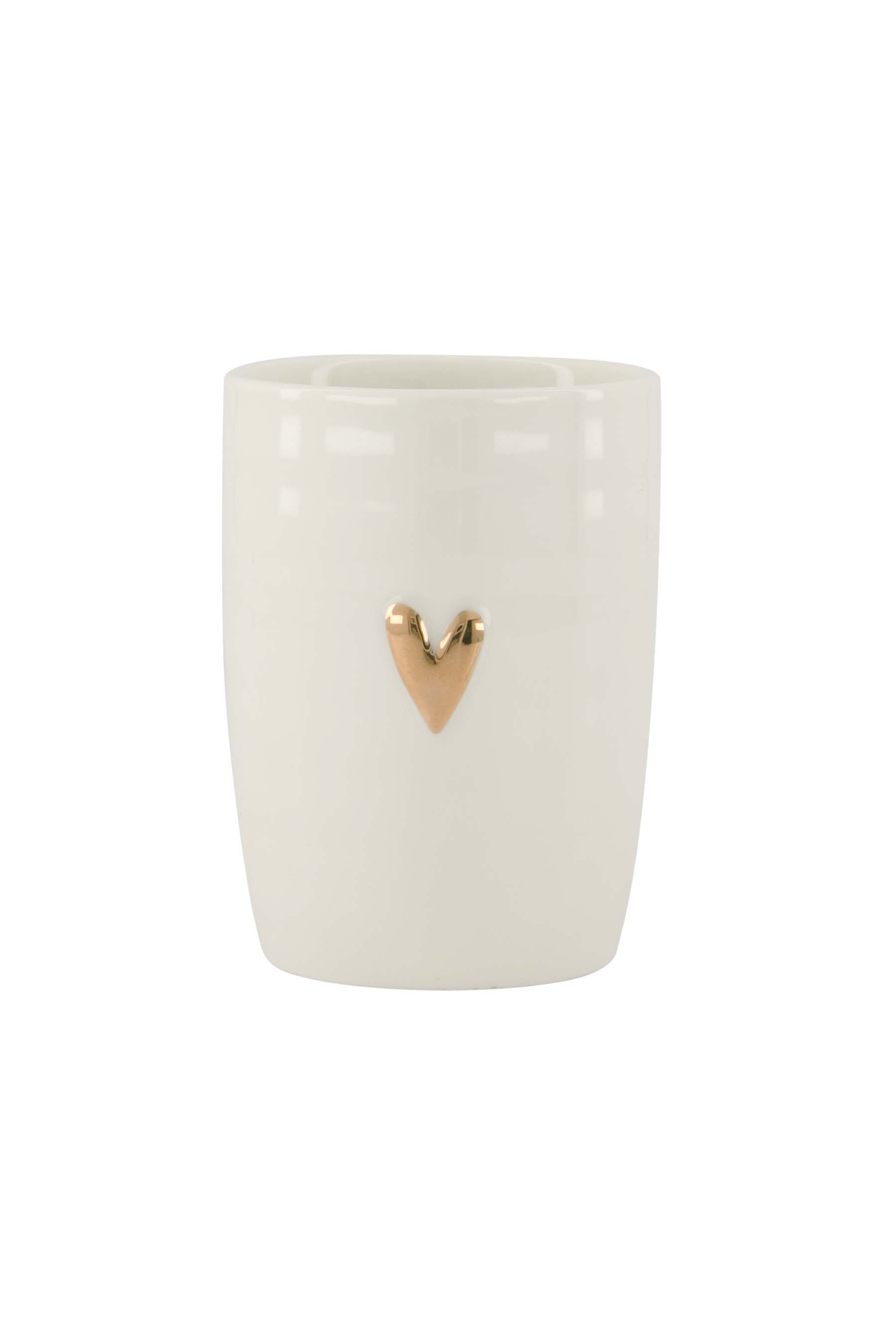 Zusss - koffiemok hartje wit/goud