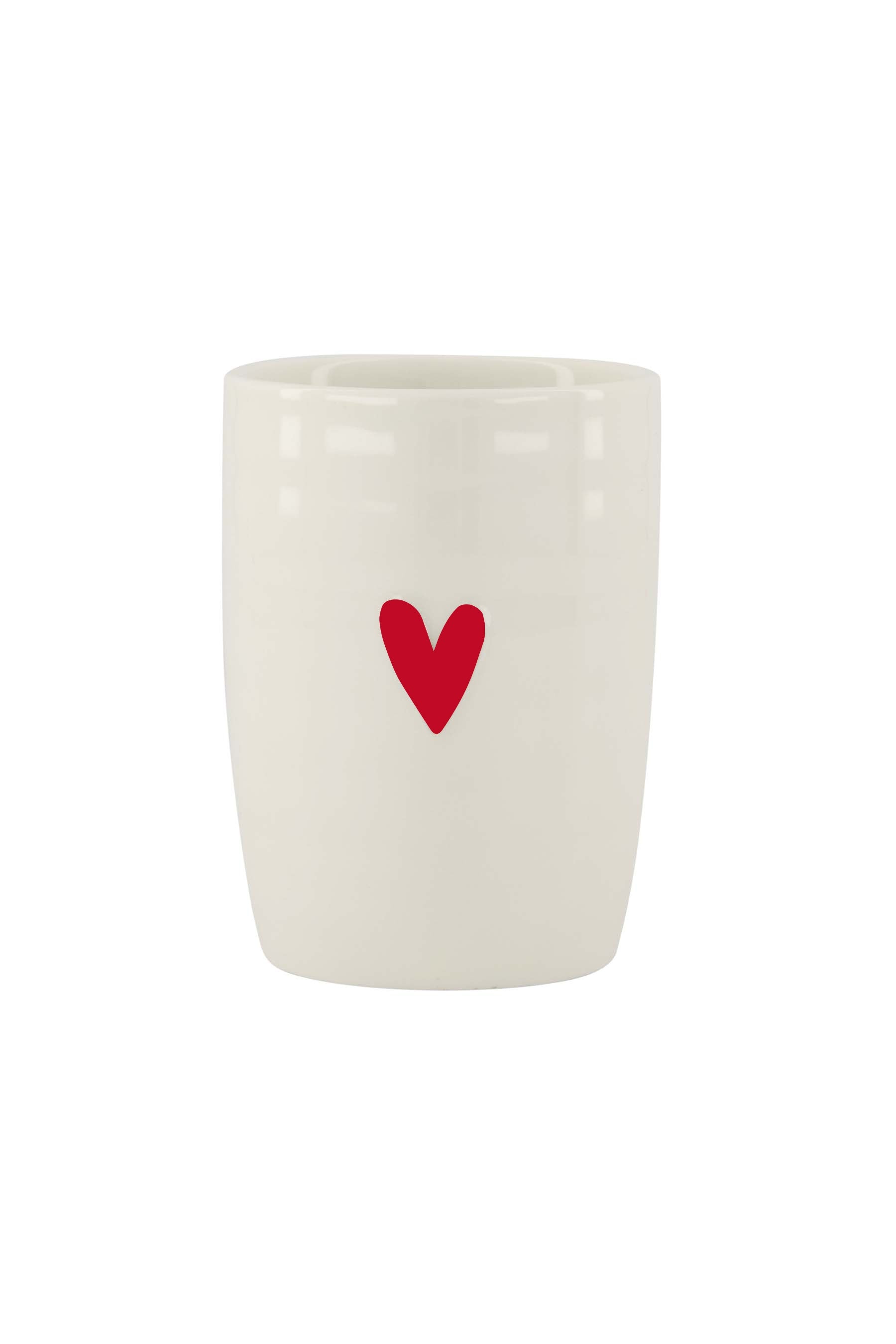 Zusss - koffiemok hartje wit/rood