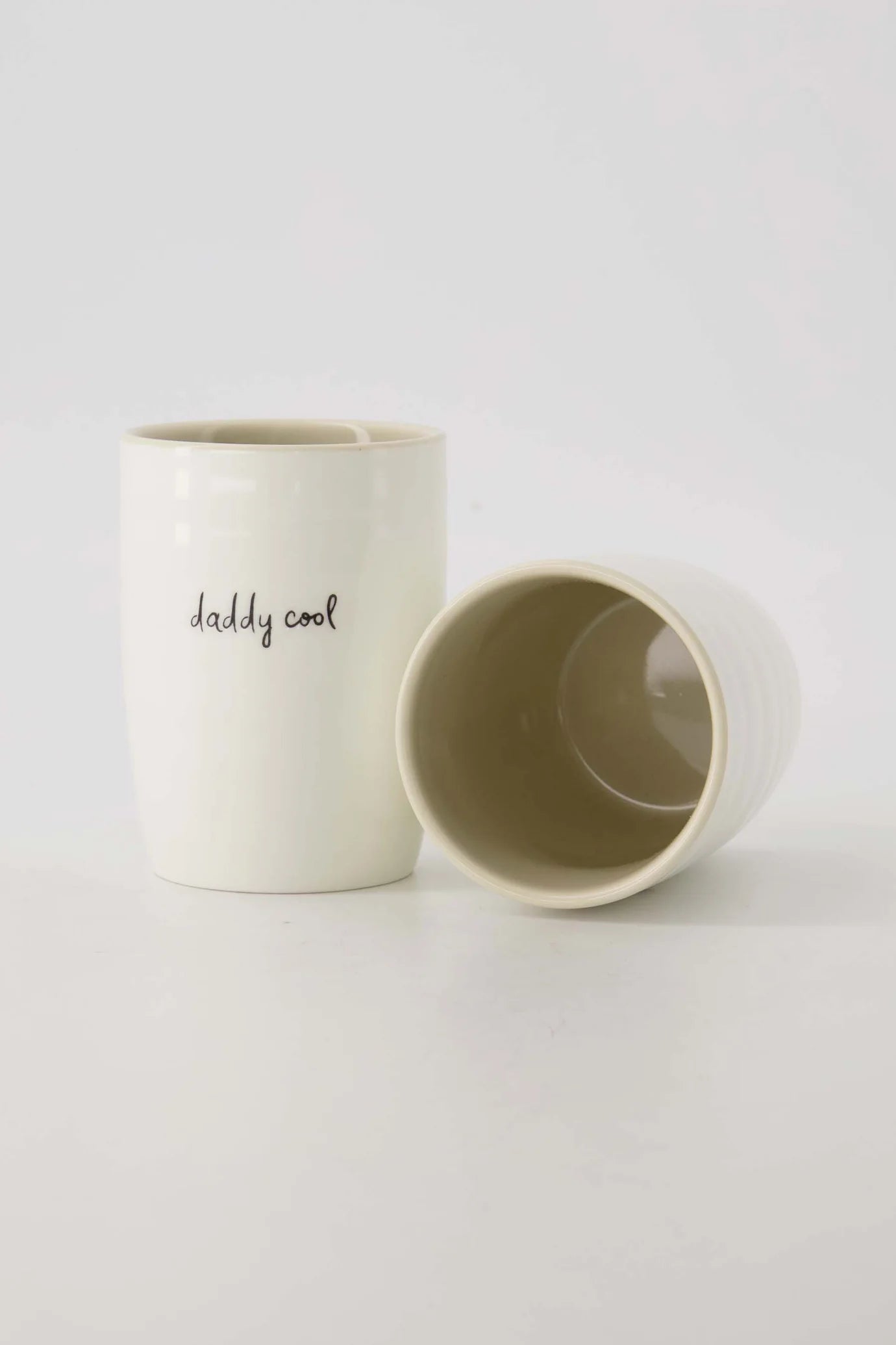 Zusss - koffiemok daddy cool - wit/zand/zwart