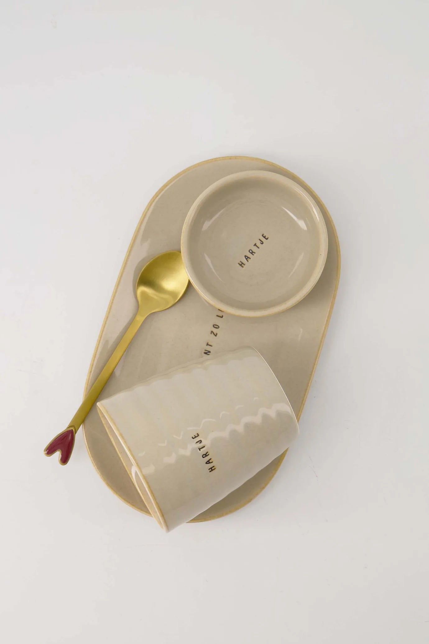 Zusss - koffiemok hartje - zand