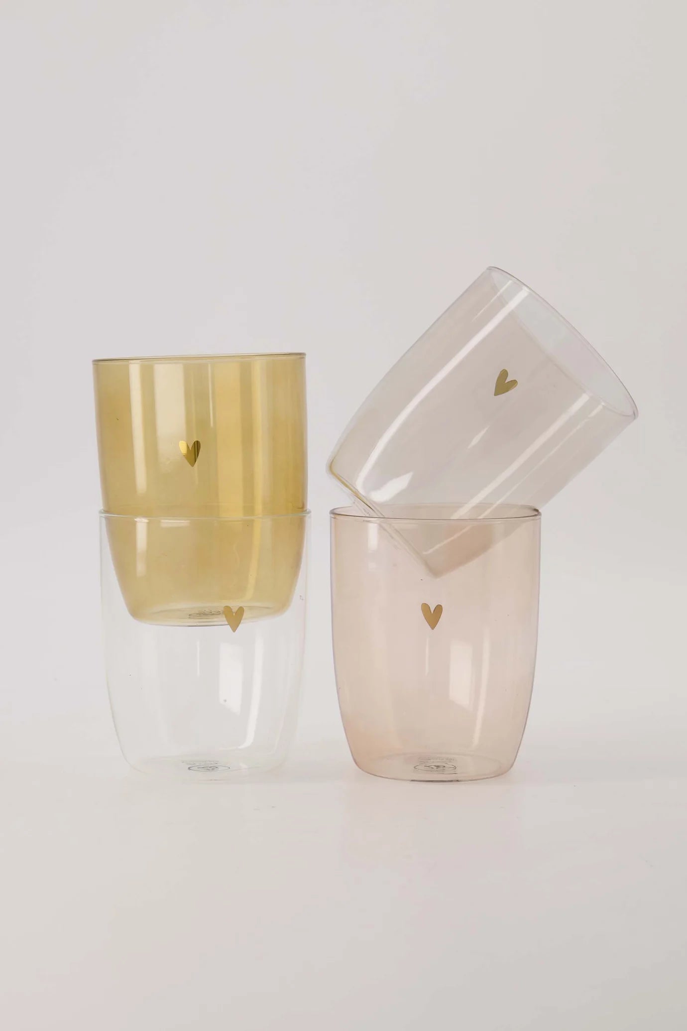 Zusss - drinkglas hartje - transparant