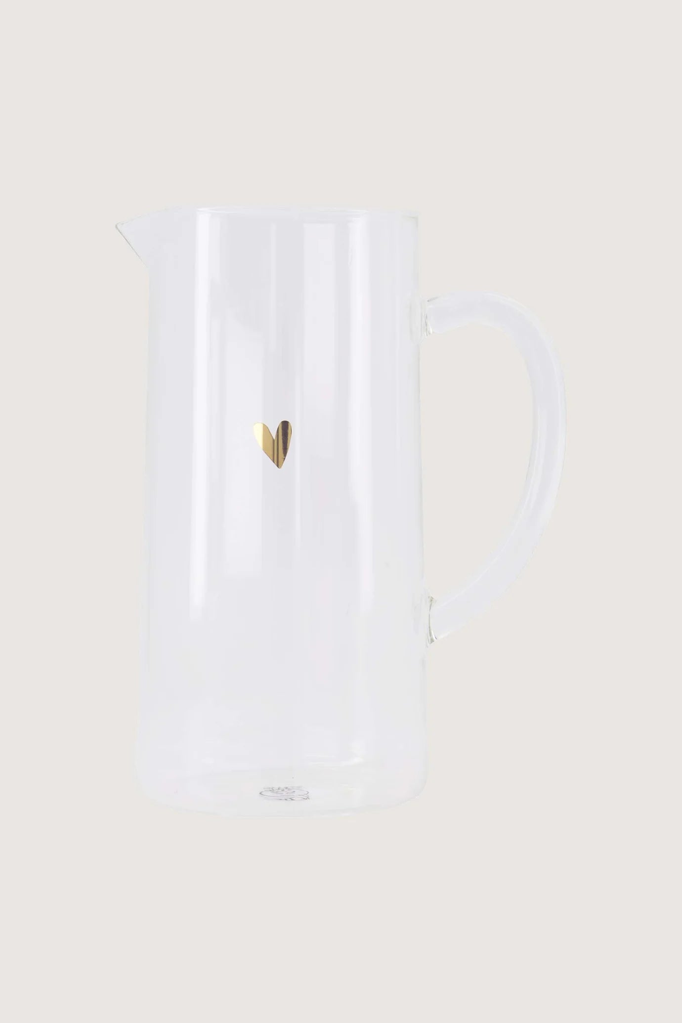 Zusss - waterkan glas hartje - transparant