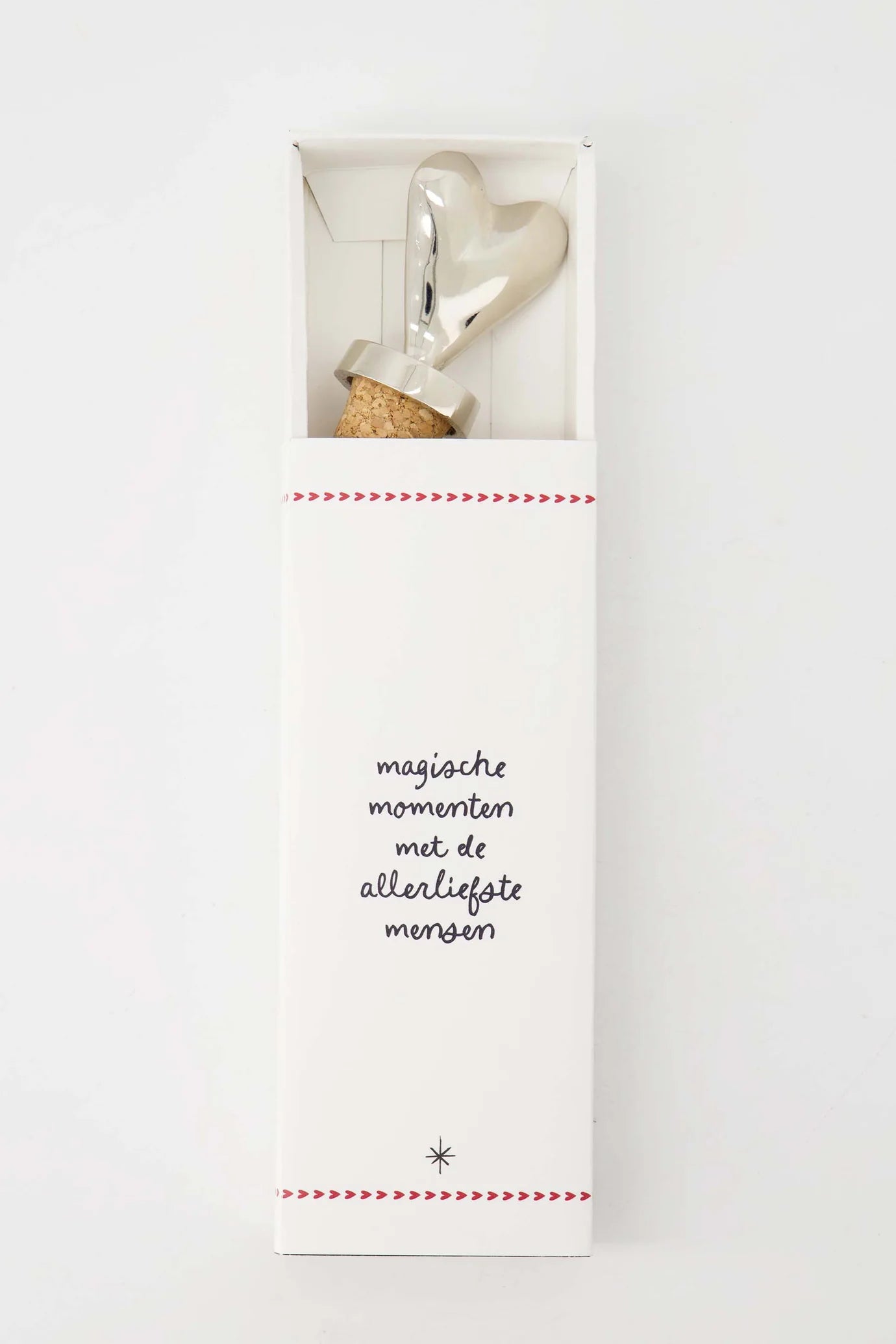 Zusss - wijnstopper metaal hartje