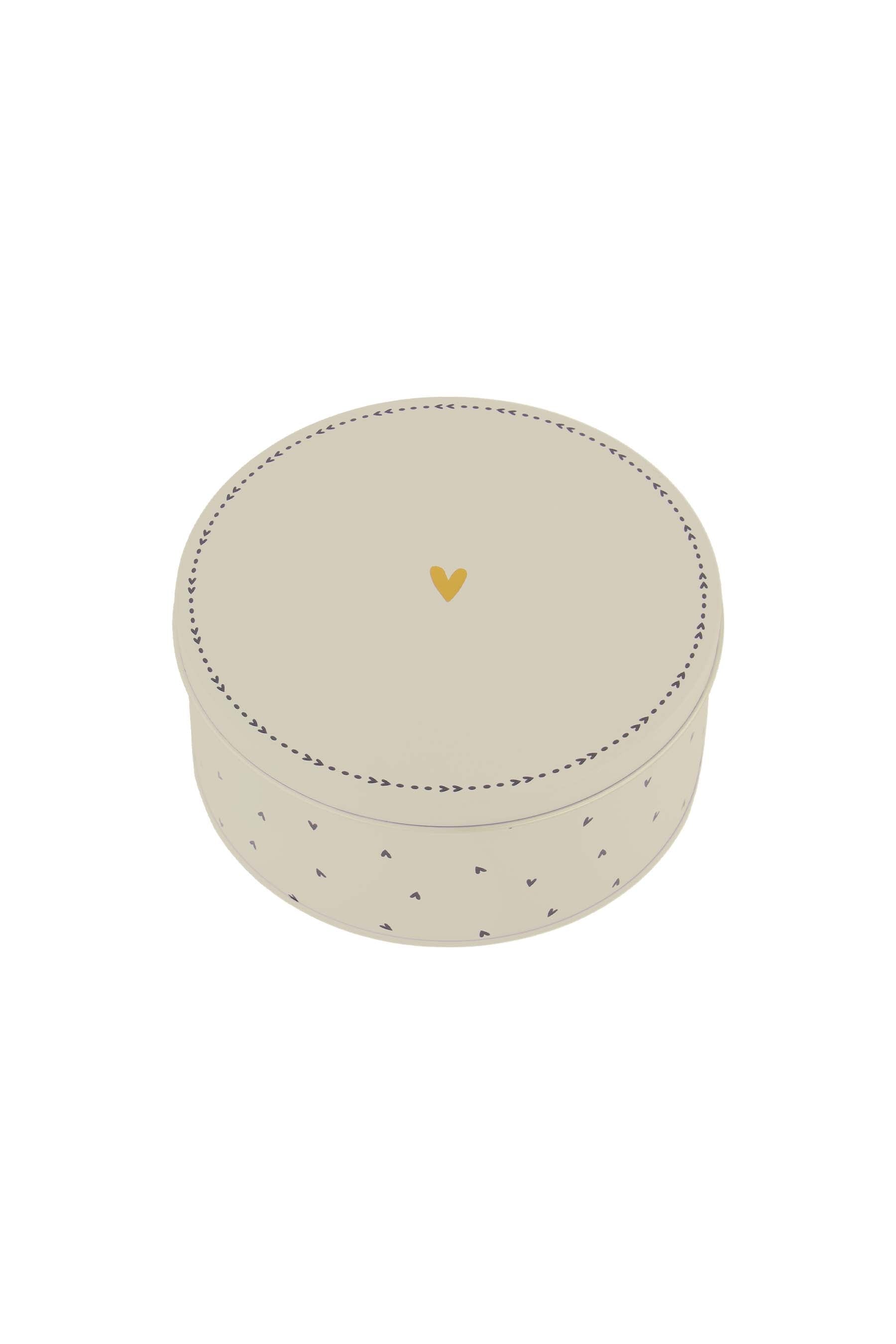 Zusss - koekblik hartjes wit/antracietgrijs