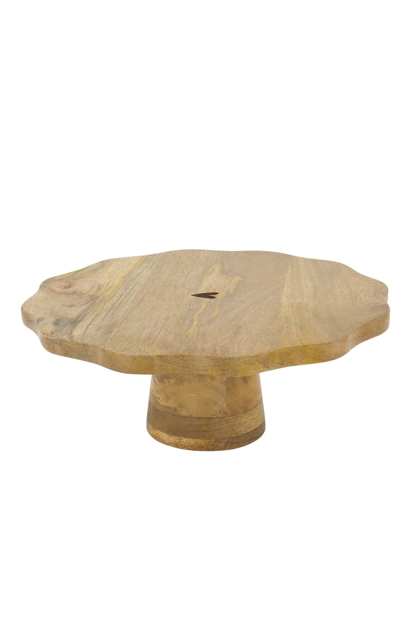 Zusss - taartplateau hout hartje naturel