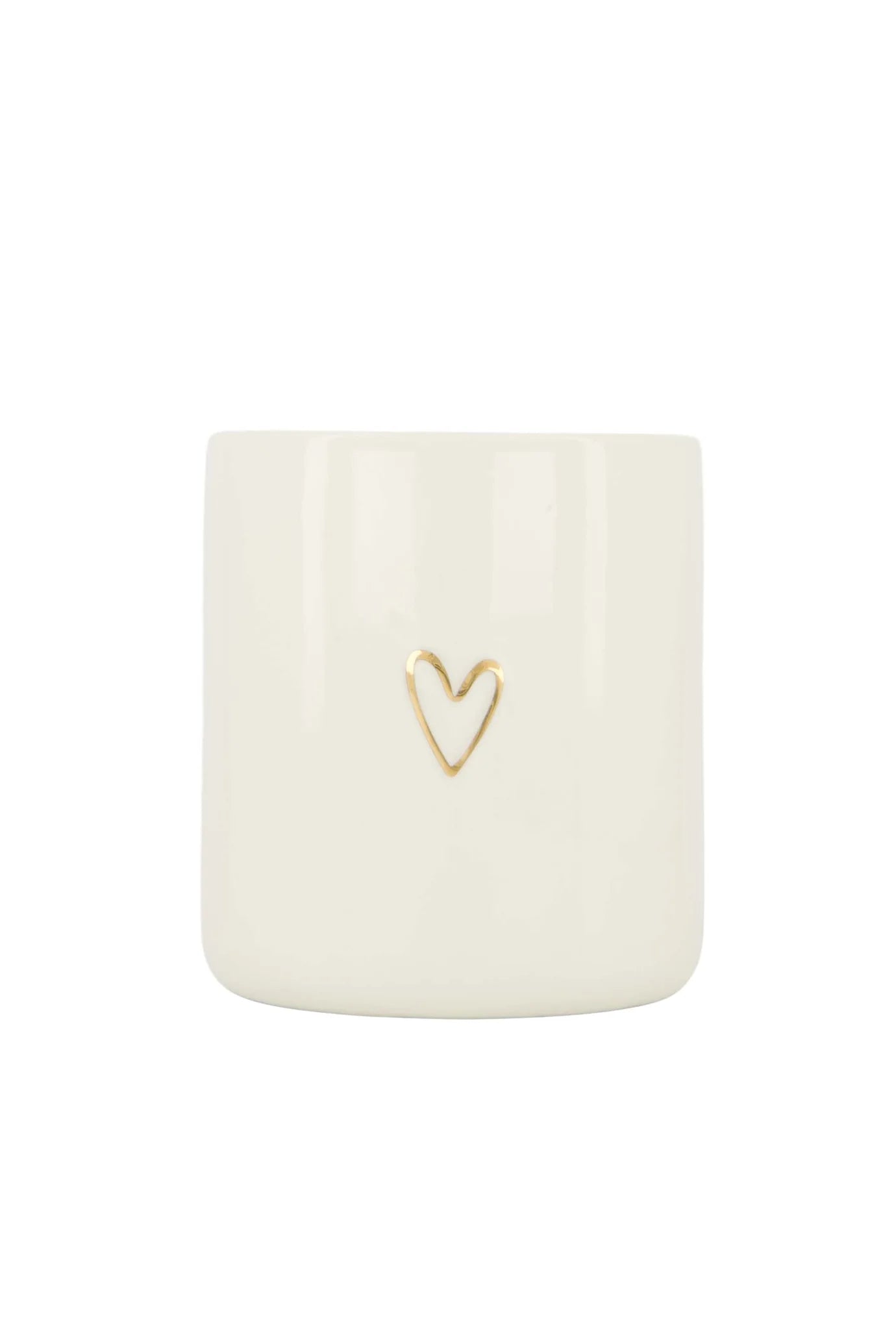 Zusss - voorraadpot met deksel keramiek M - wit/goud