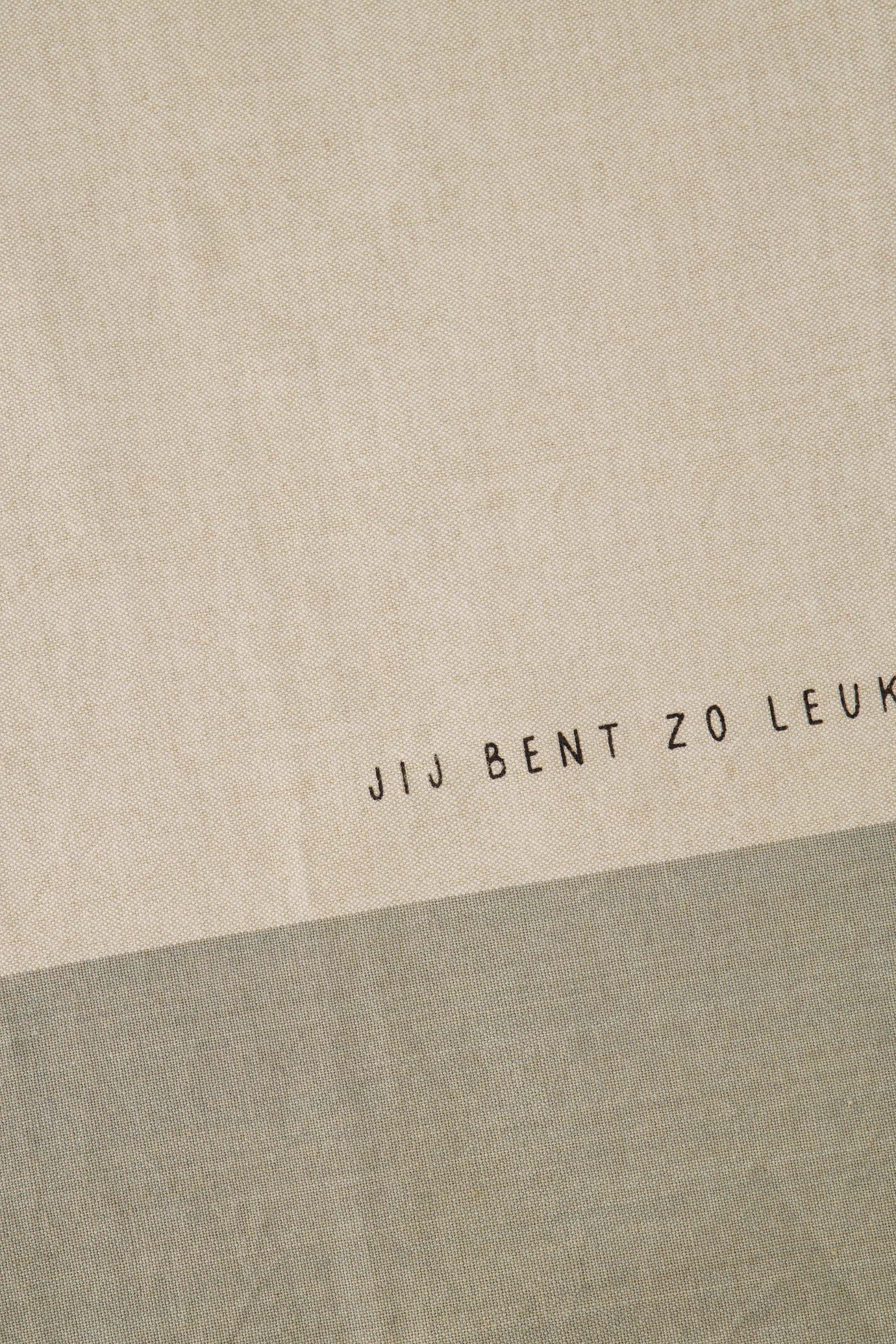 Zusss - keukenset jij bent zo leuk grafisch patroon - zand/grijs/groen