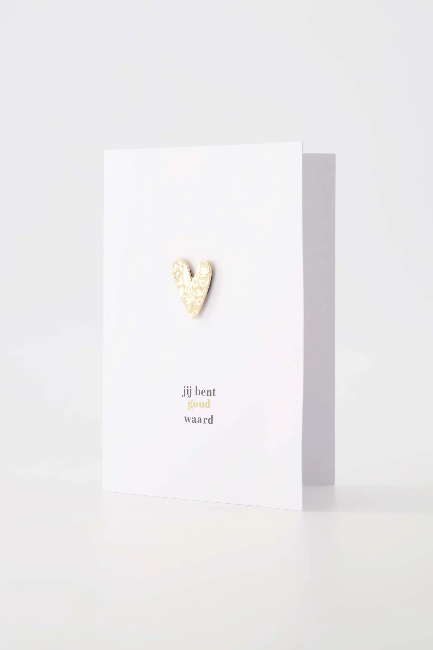 Zusss - wenskaart magneet jij bent goud - wit / goud