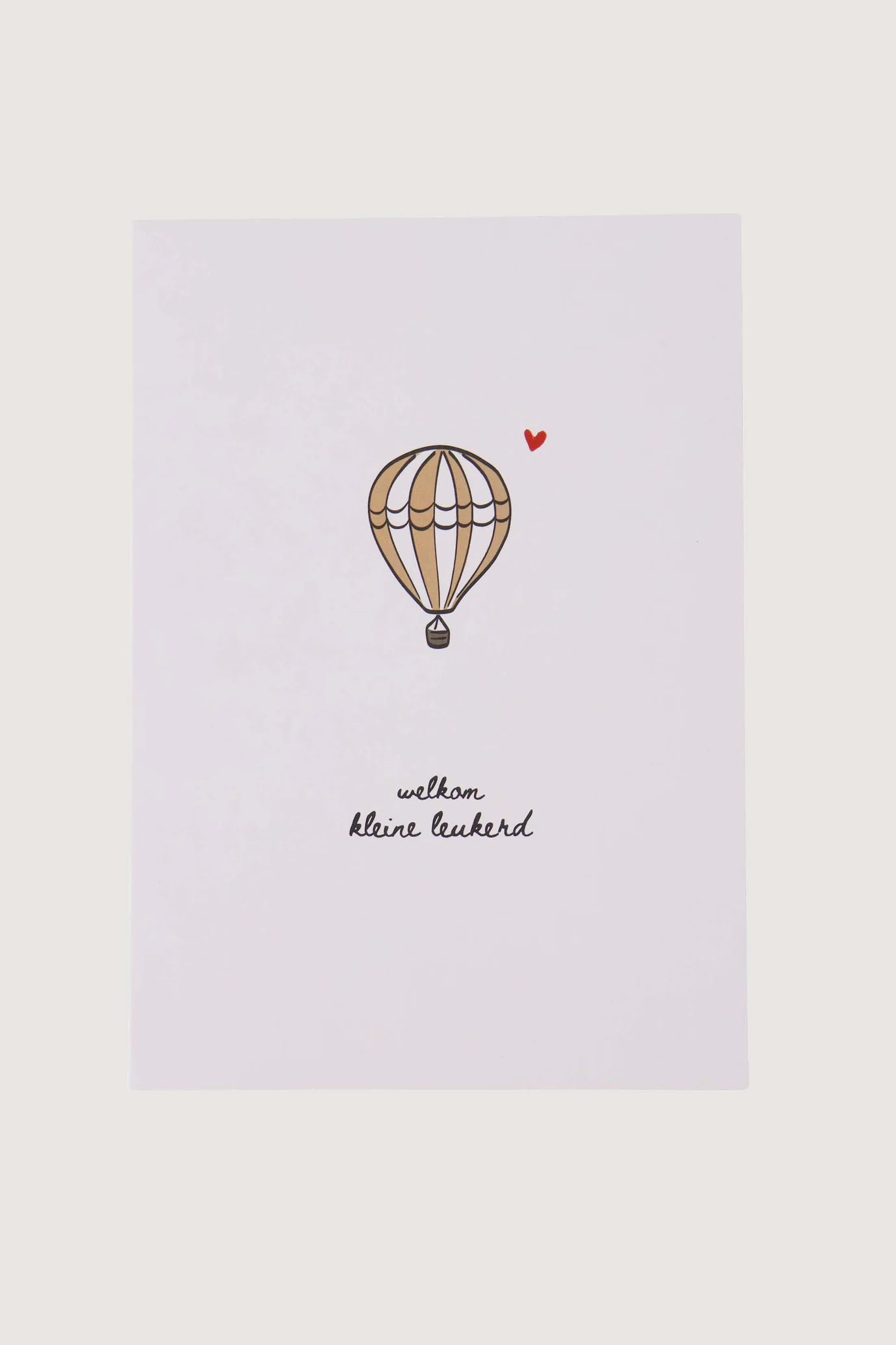 Zusss - wenskaart welkom kleine leukerd - wit/oker