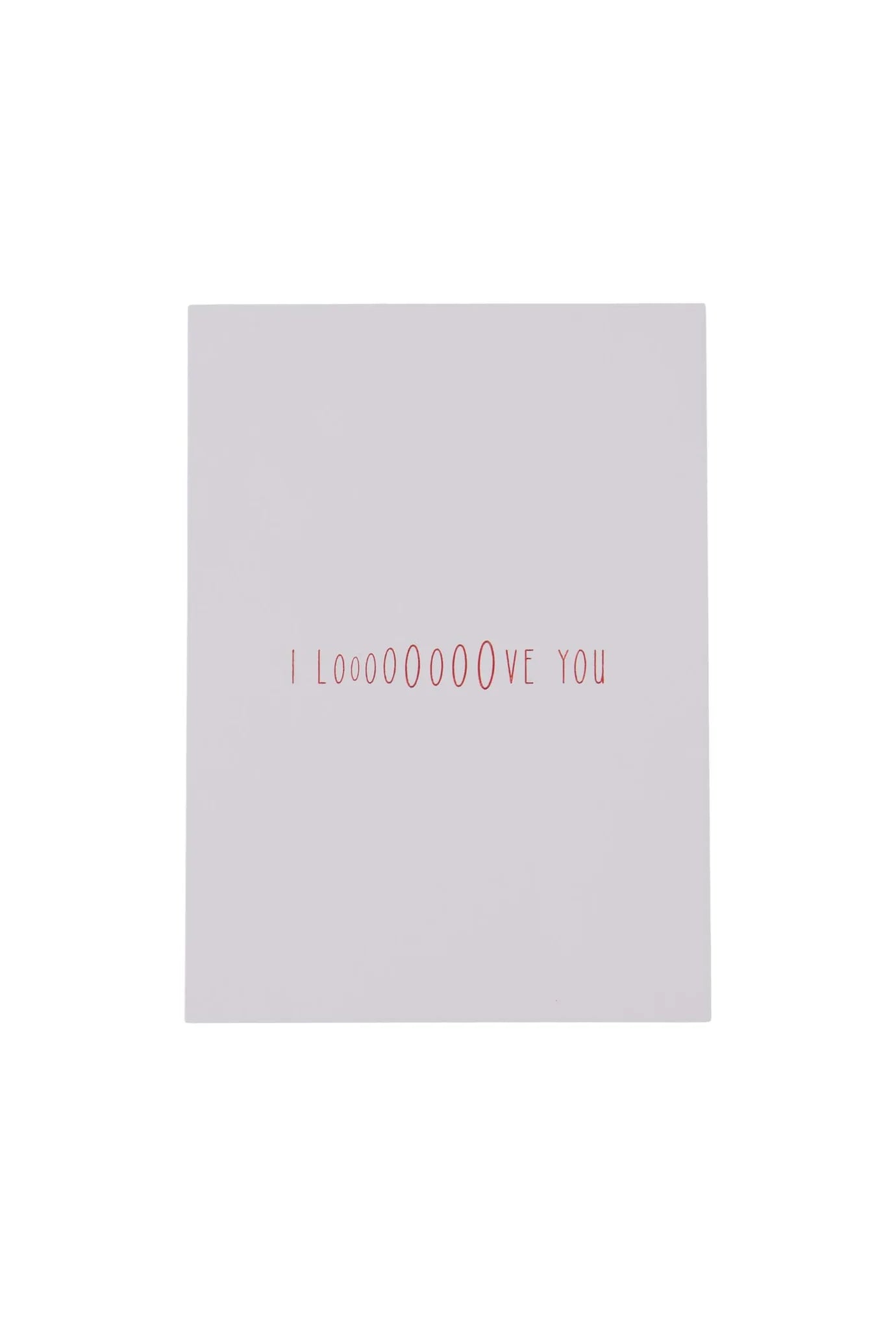 Zusss - ansichtkaart i loooove you - wit/rood