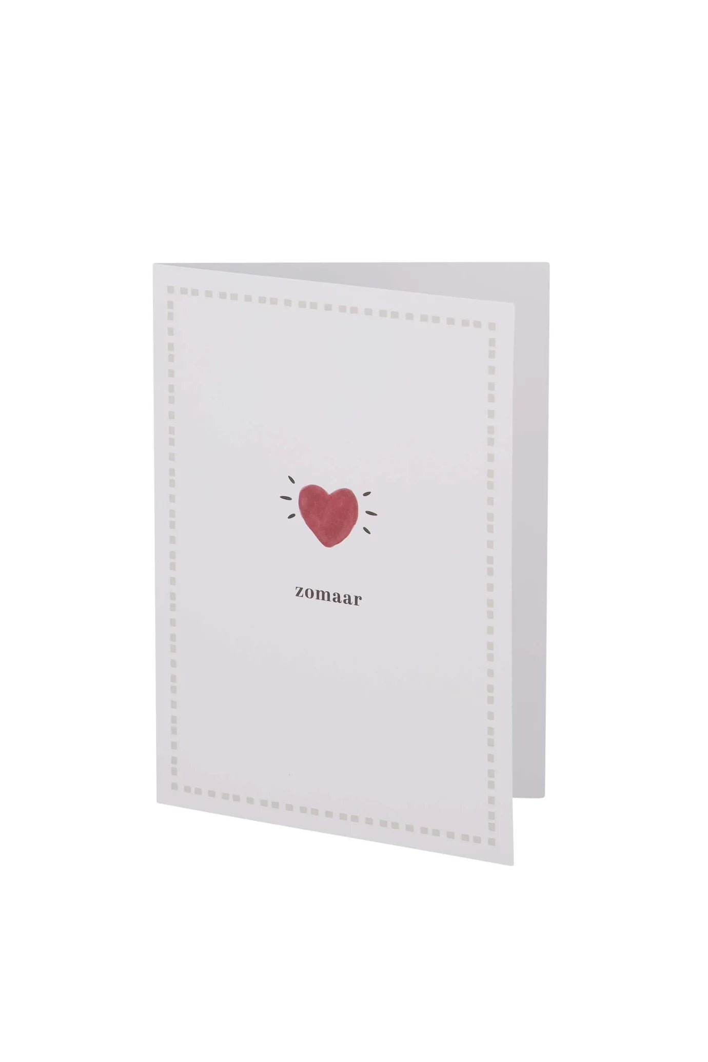 Zusss - wenskaart zomaar - wit/rood