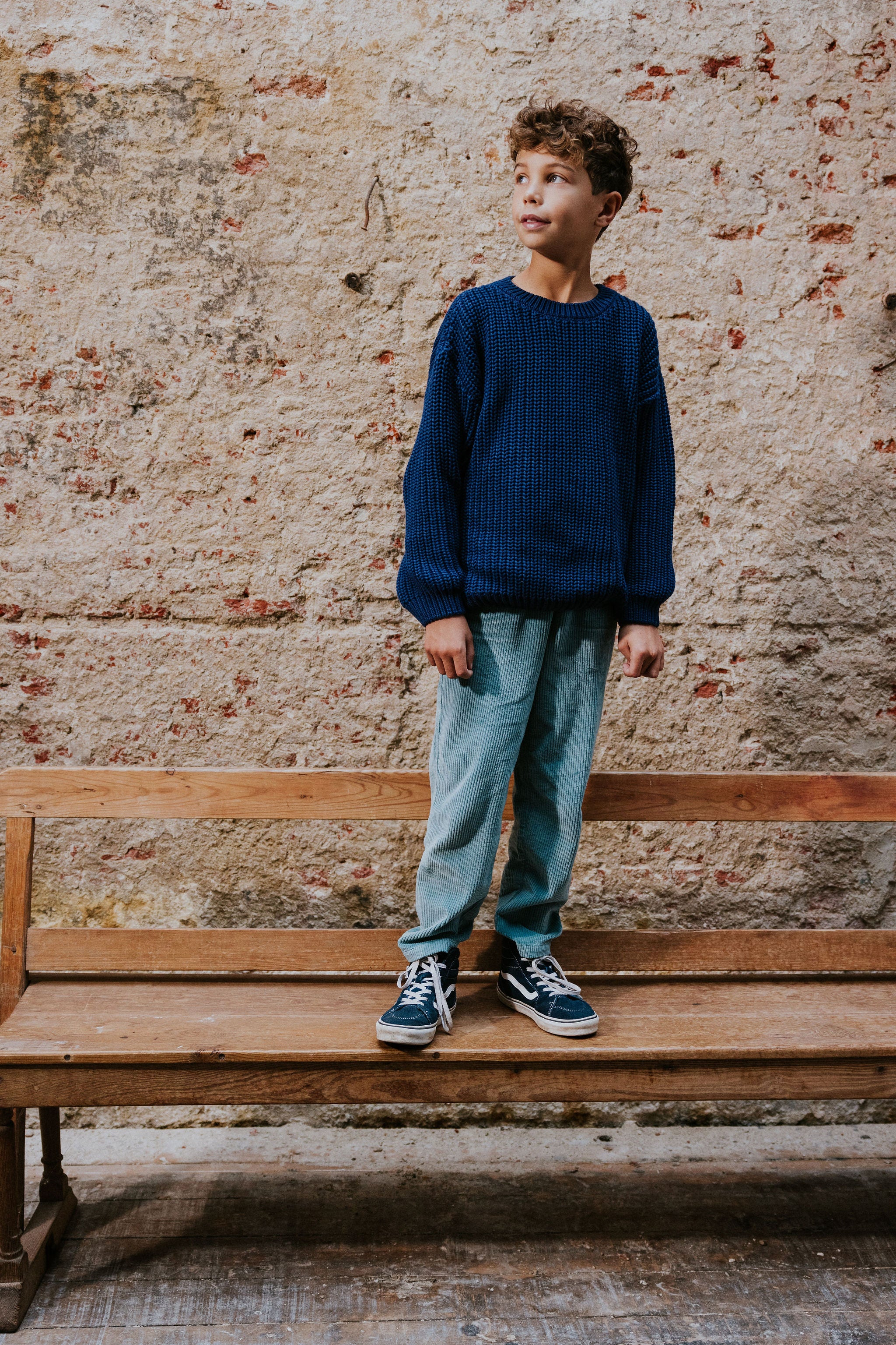 Yuki - chunky knitted sweater - navy