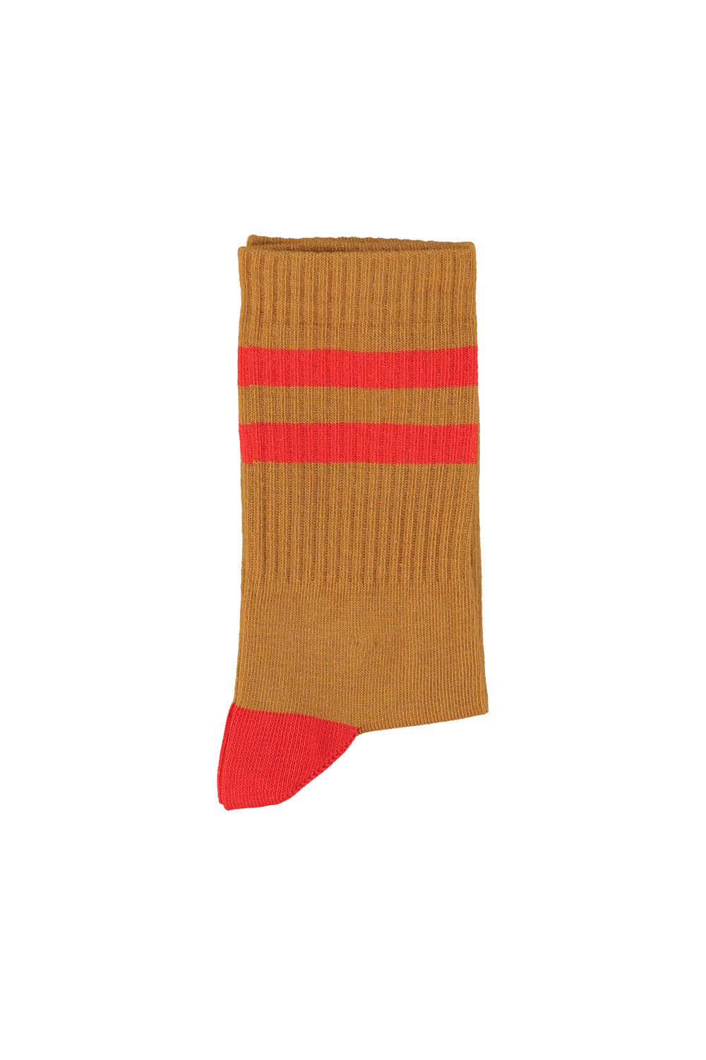 Piupiuchick - socks - camel with red stripes