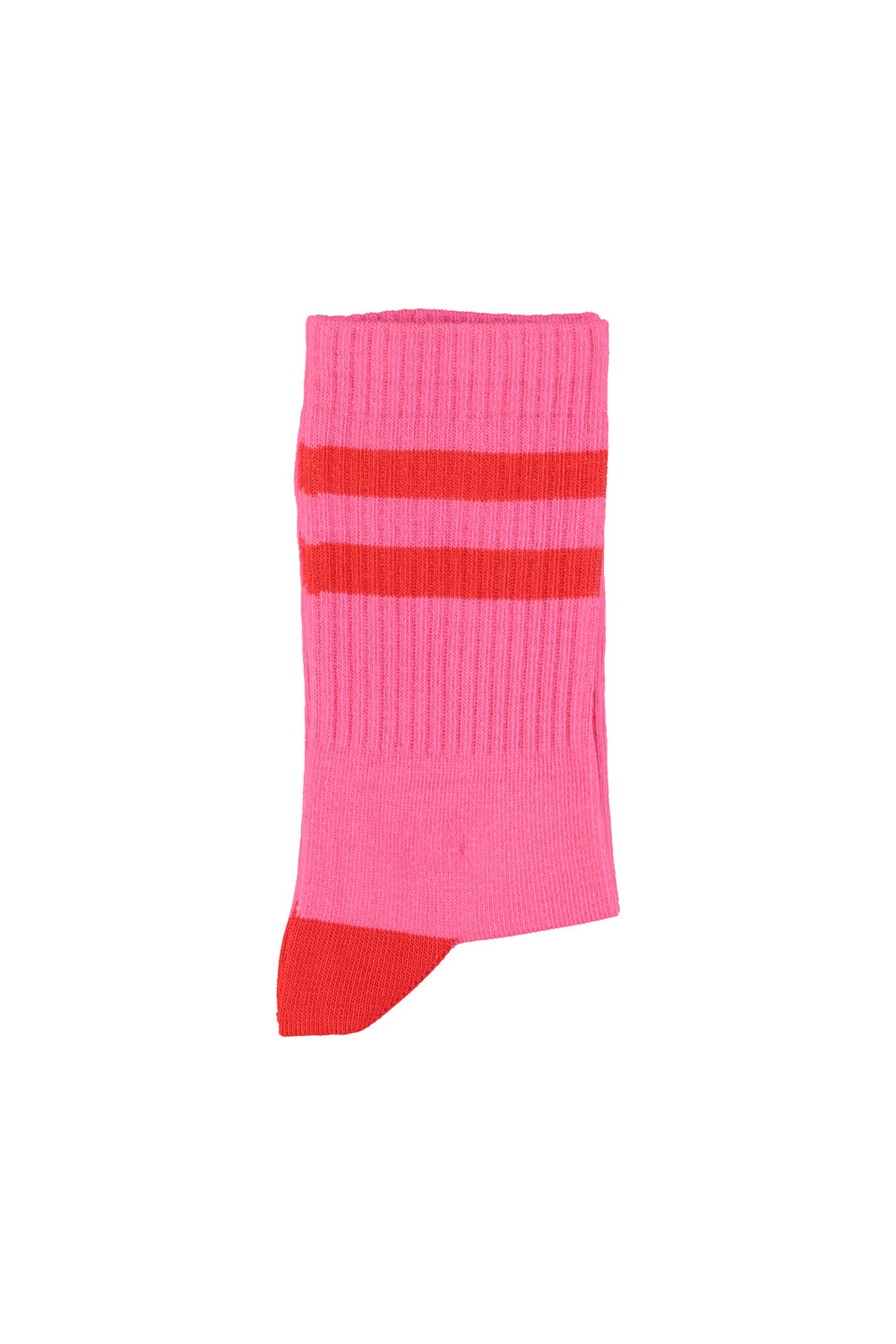 Piupiuchick - socks - pink with red stripes