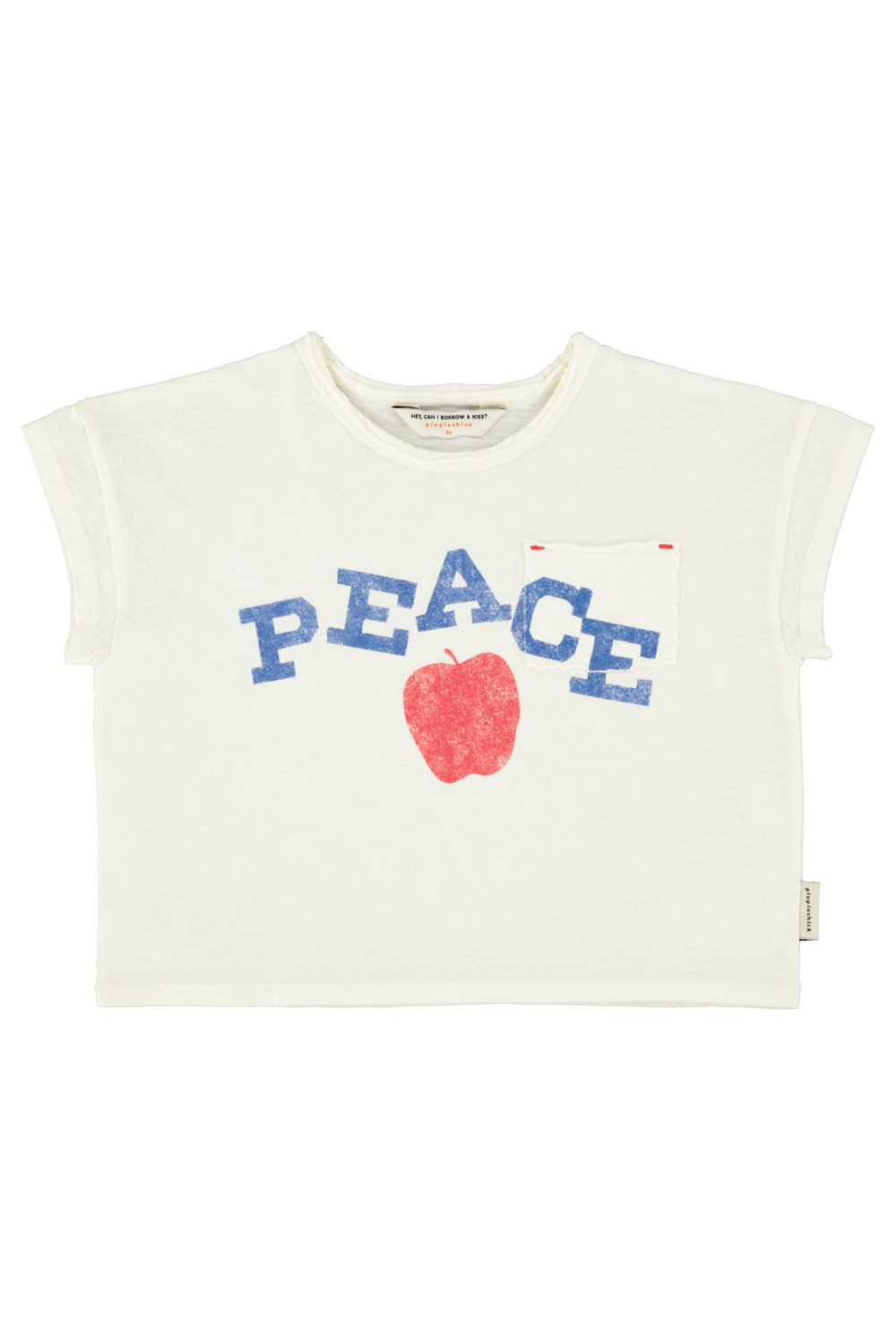 Piupiuchick - tshirt - ecru with peace print