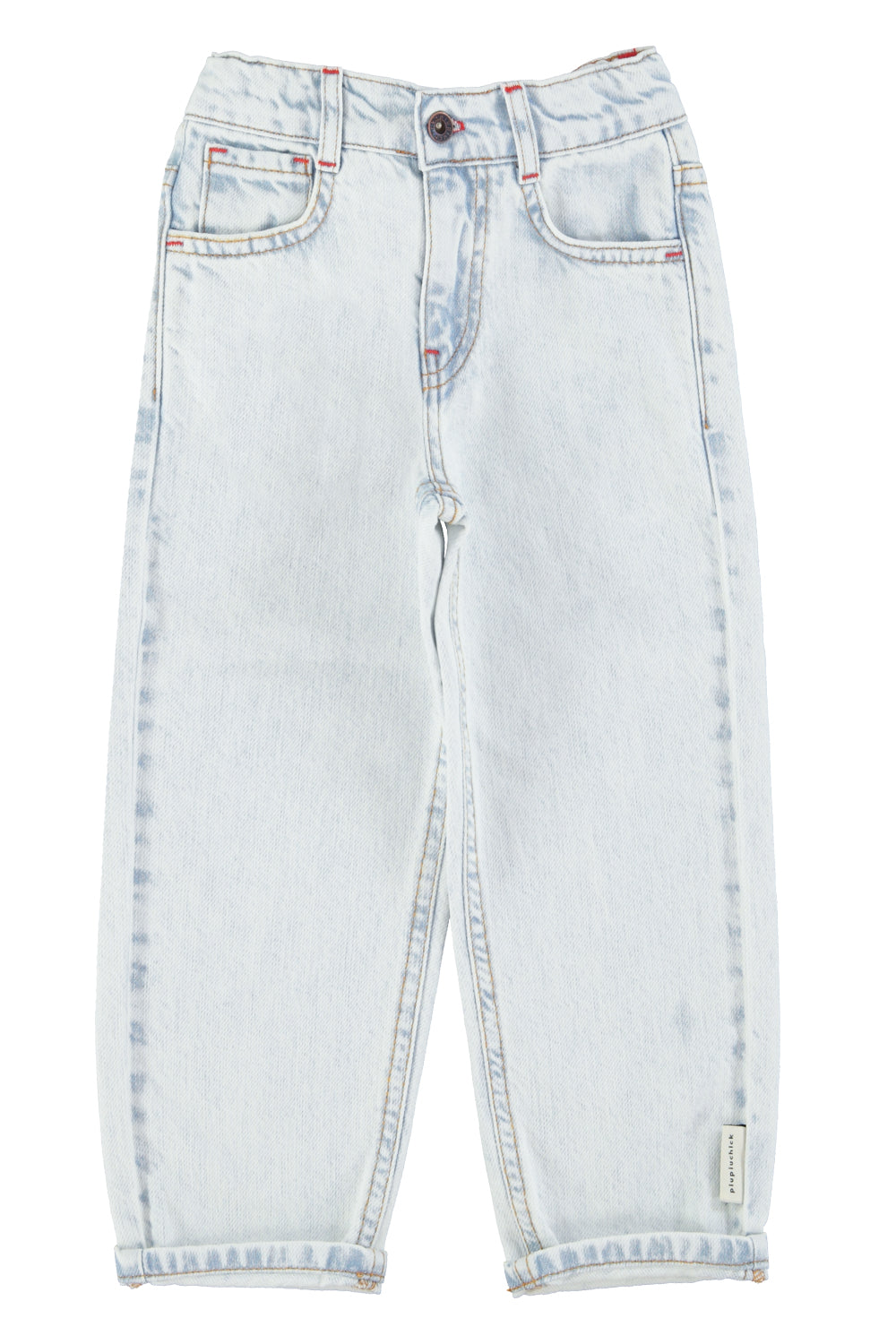 Piupiuchick - unisex trousers - washed light blue denim