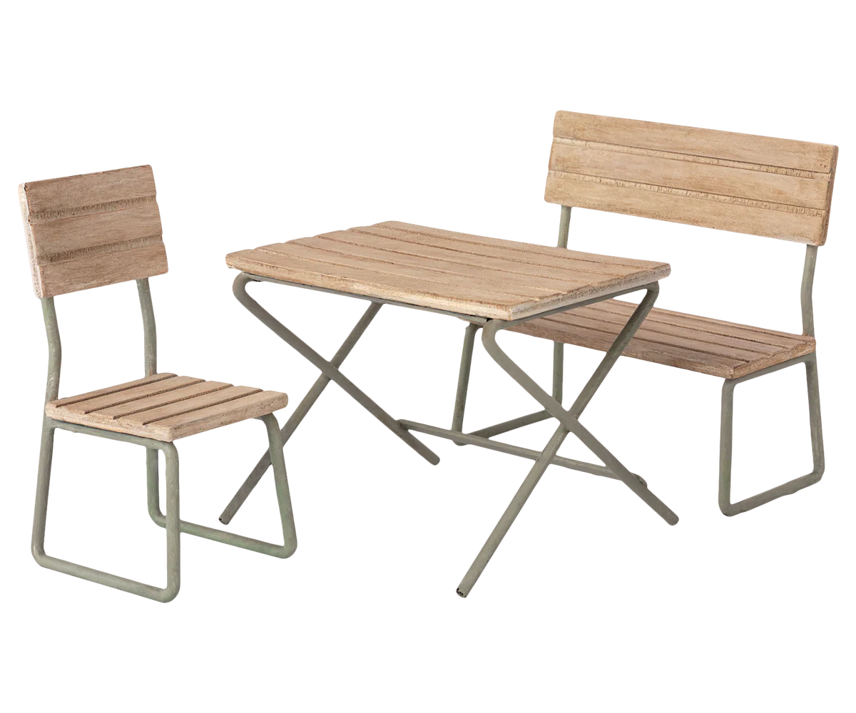 Maileg - tuin set - tafel met stoel en bank
