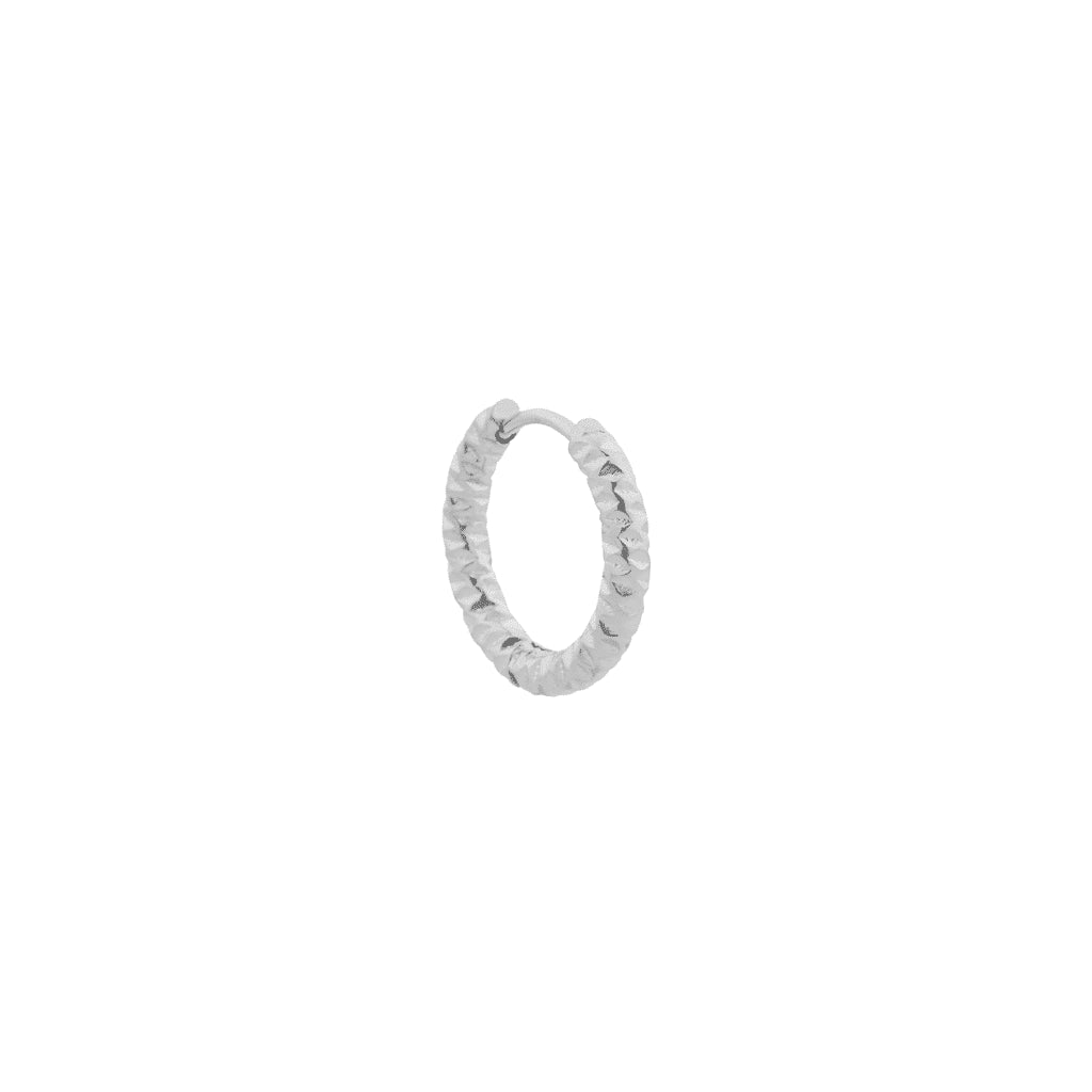 Label Kiki - bumpy hoop silver