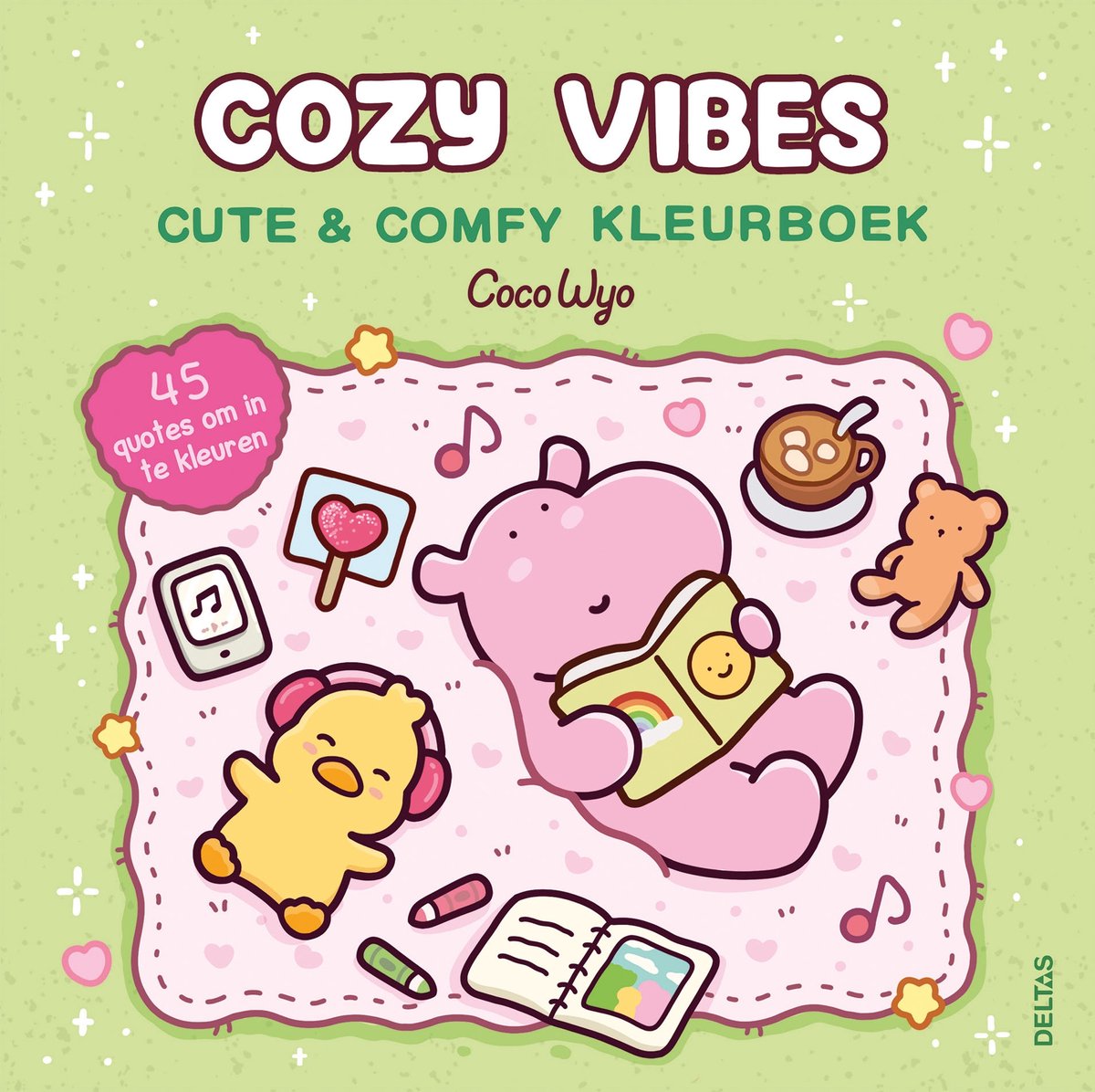 Deltas - kleurboek - Cozy Vibes - Cute & Comfy kleurboek Coco Wyo