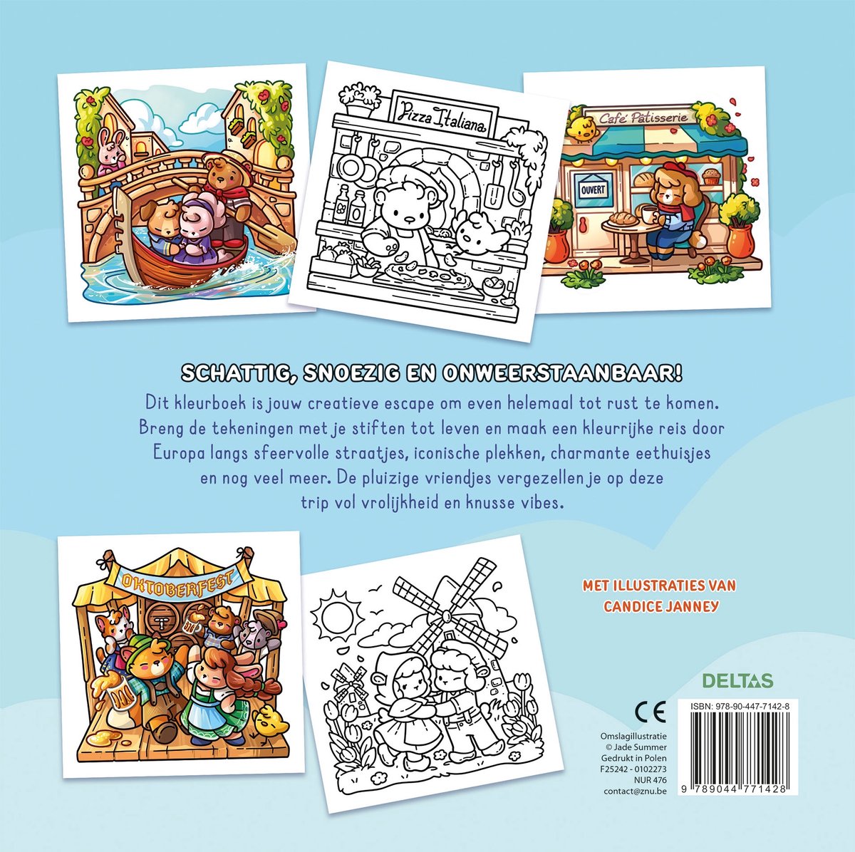 Deltas - kleurboek - Cozy Europe - Comfy kleurboek Jade Summer