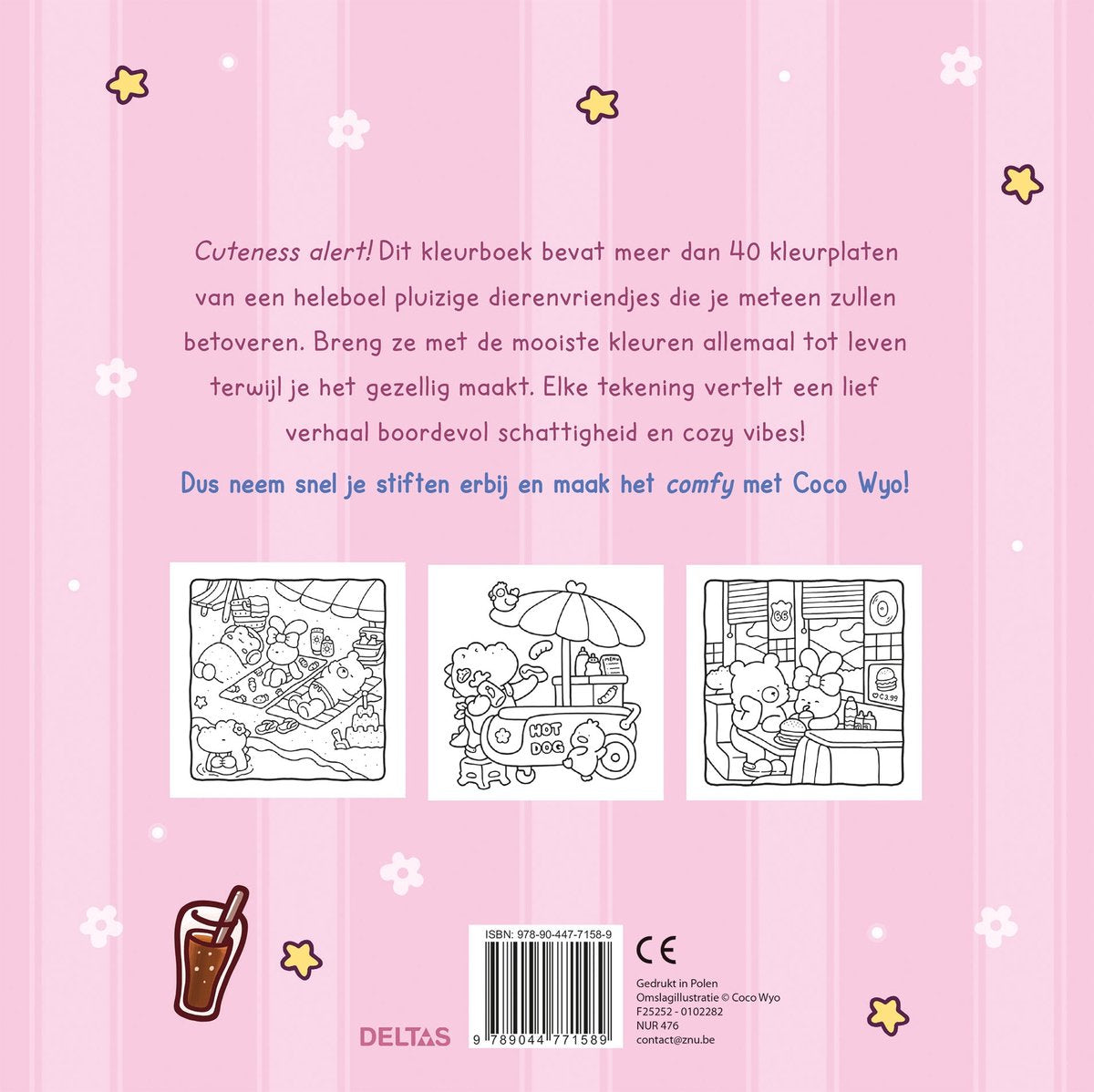 Deltas - kleurboek - Cozy Friends - Cute & Comfy kleurboek Coco Wyo