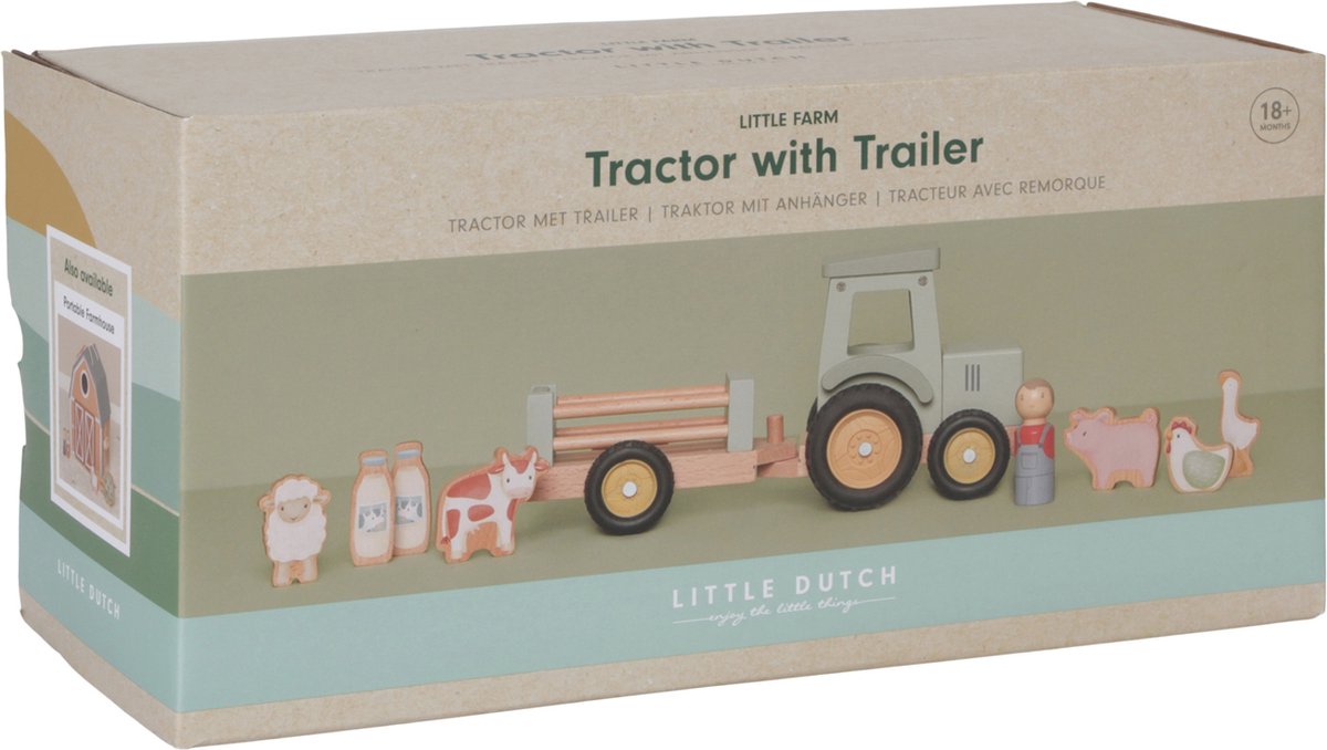 Little Dutch - tractor met trailer - little farm