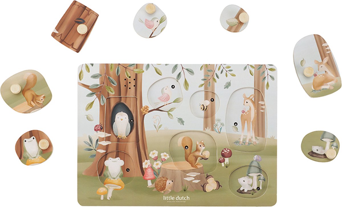Little Dutch - geluidenpuzzel - forest friends
