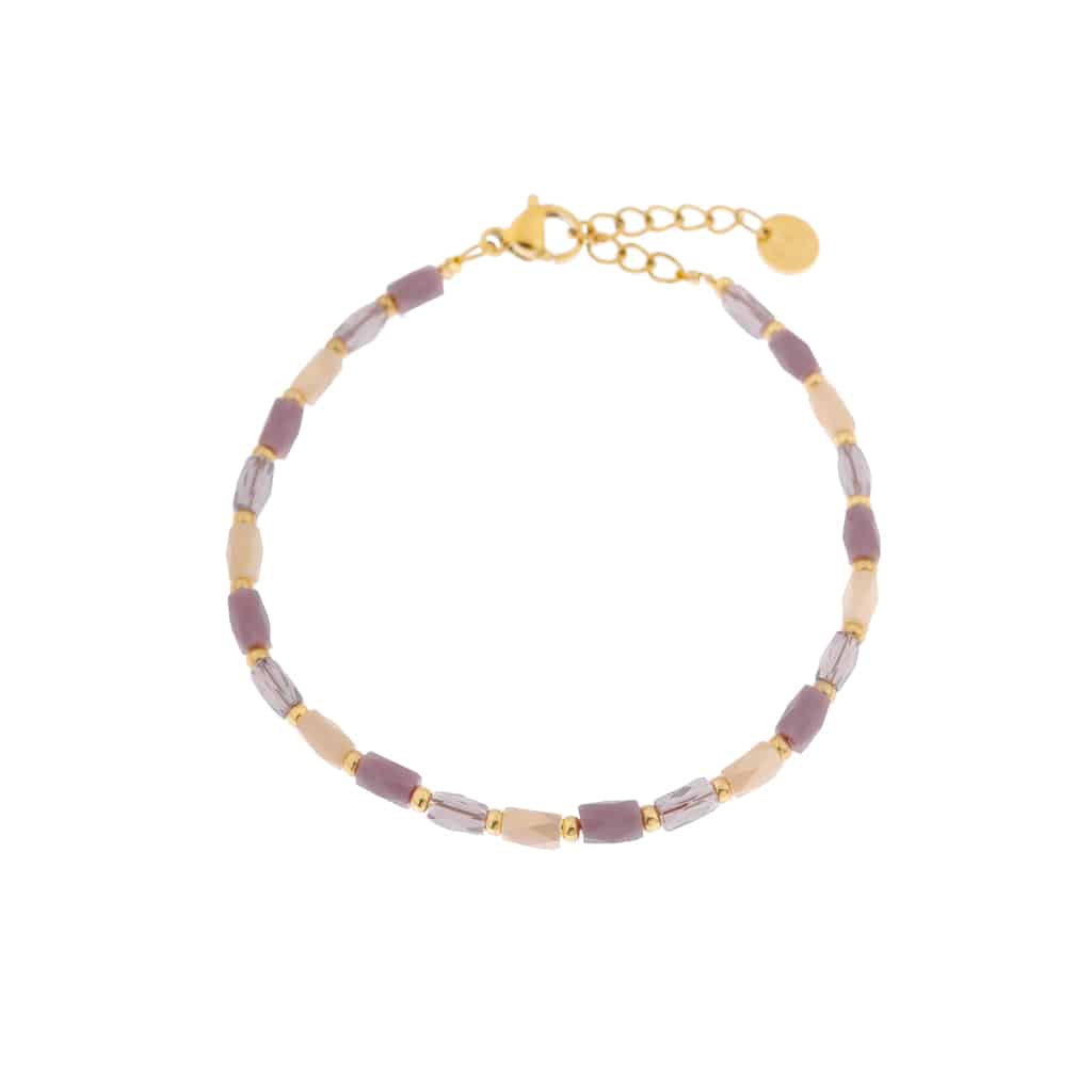 Label Kiki - terra lilac bracelet gold