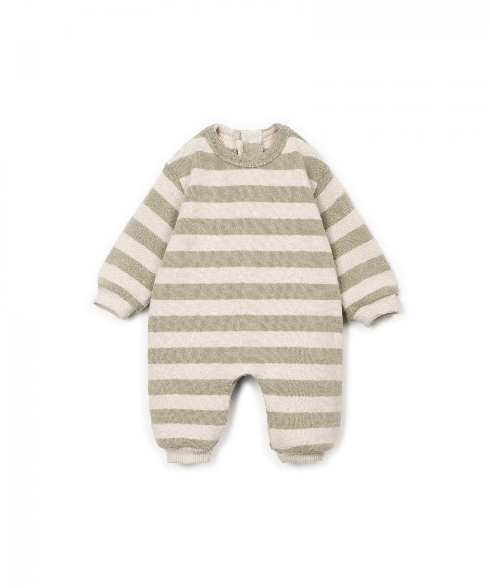 Play Up - striped flamé jersey jumpsuit - texture