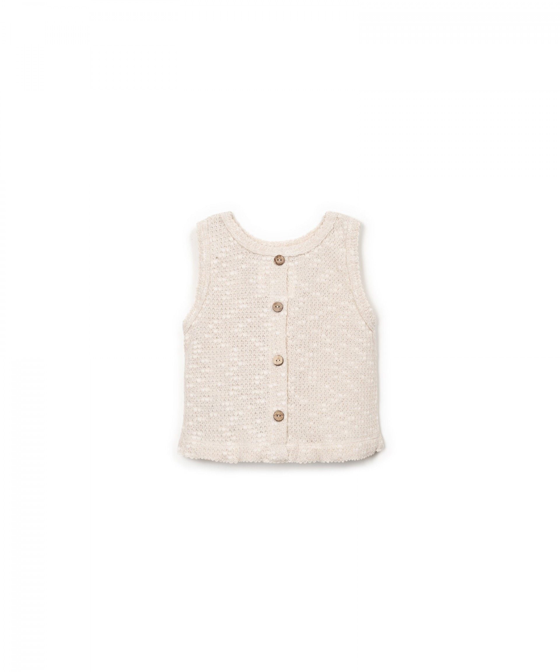 Play Up - embellished pique top - bio resin