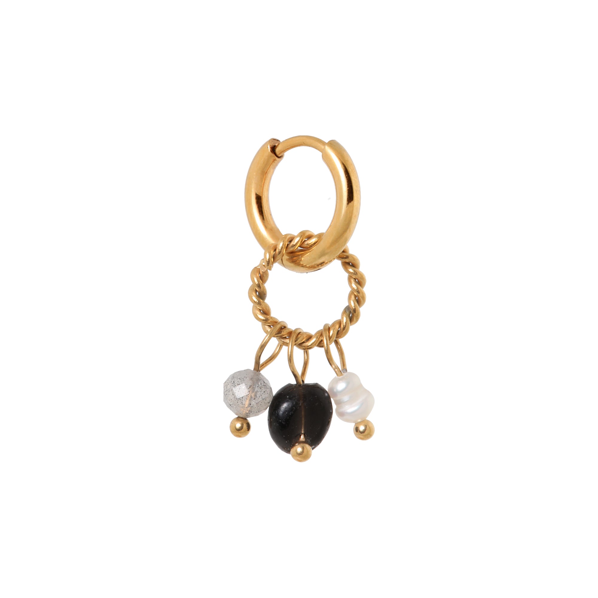 Label Kiki - gemstone 2.0 hoop gold