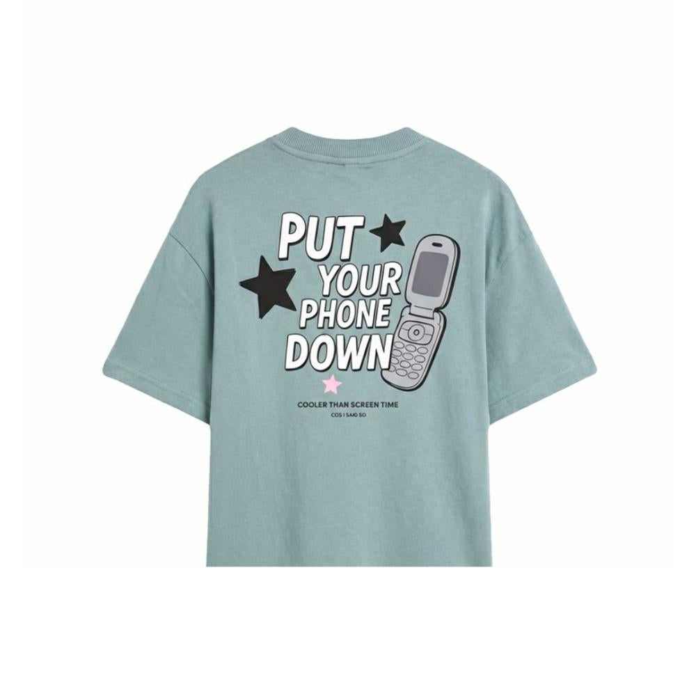 Cos I Said So - tshirt put your phone - silver blue