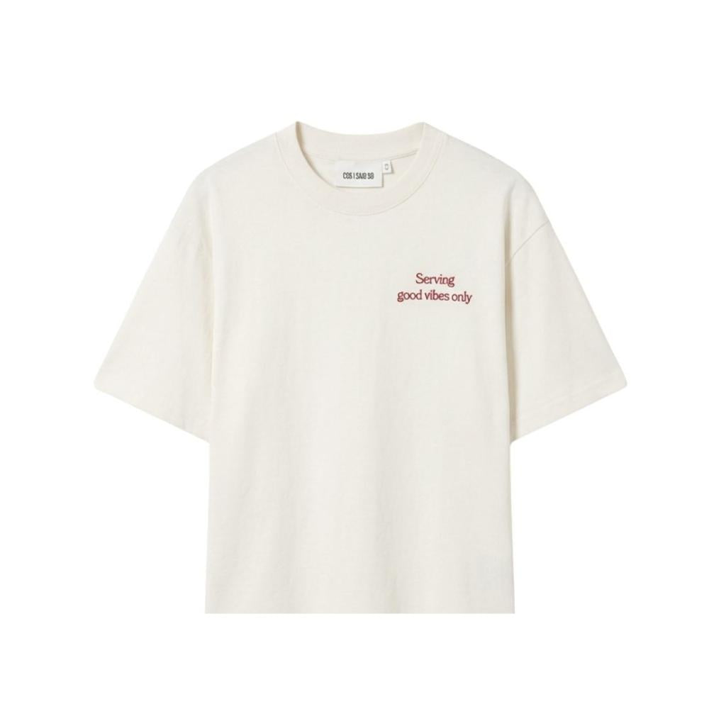 Cos I Said So - tshirt good vibes only - white