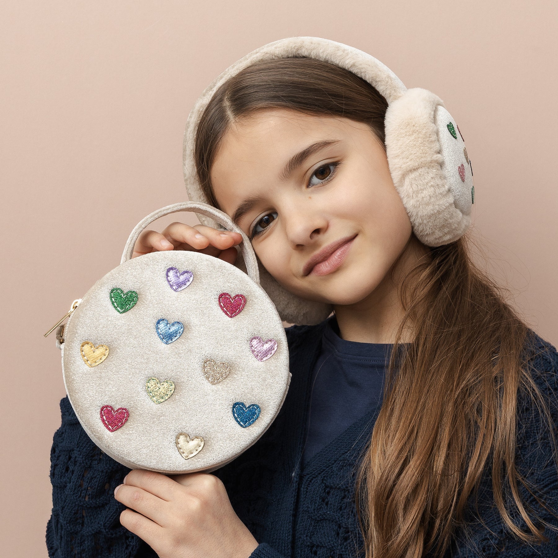 Mimi & Lula - hearts velvet bag