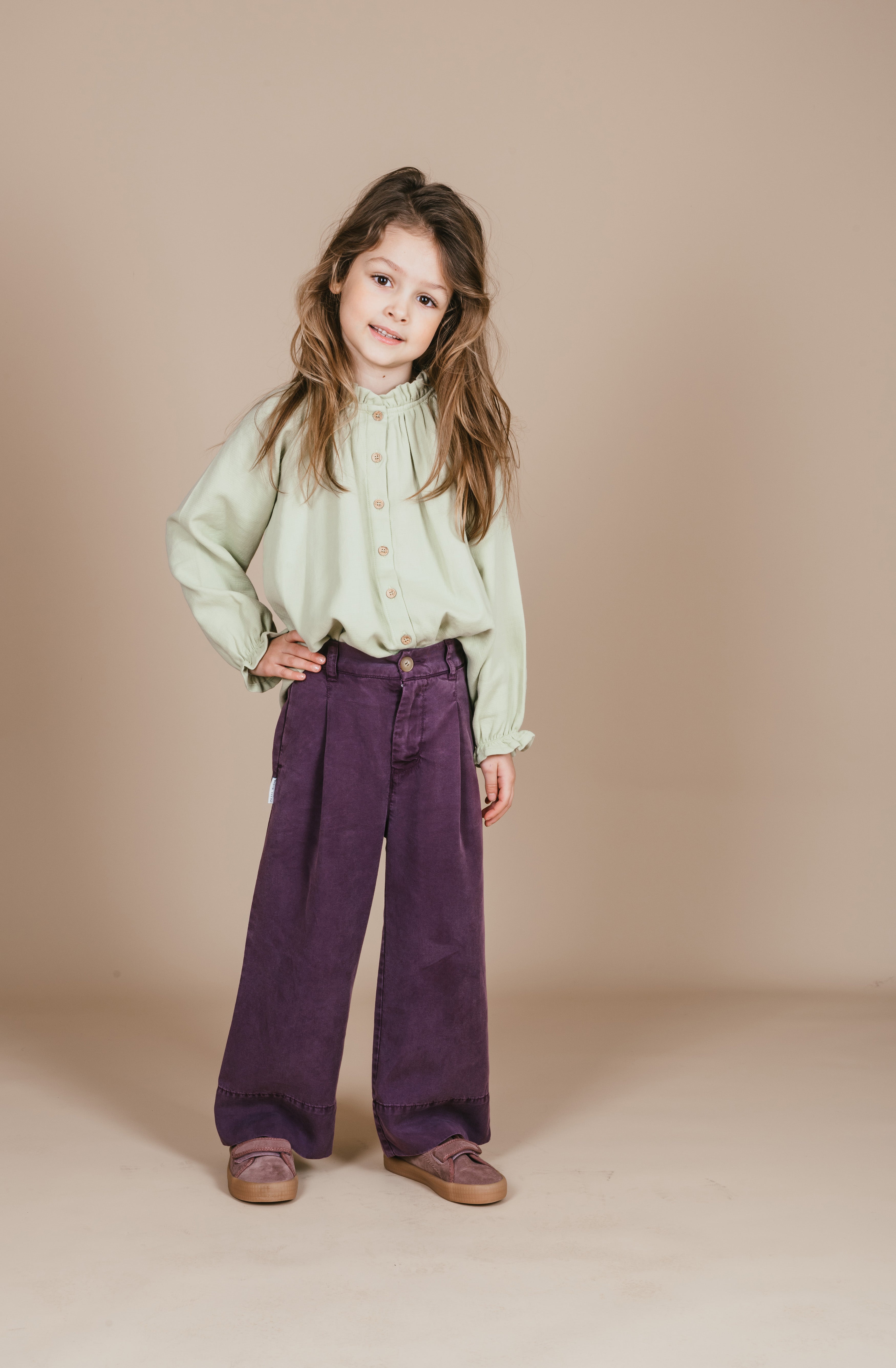 Petit Blush - raglan blouse - salvia green