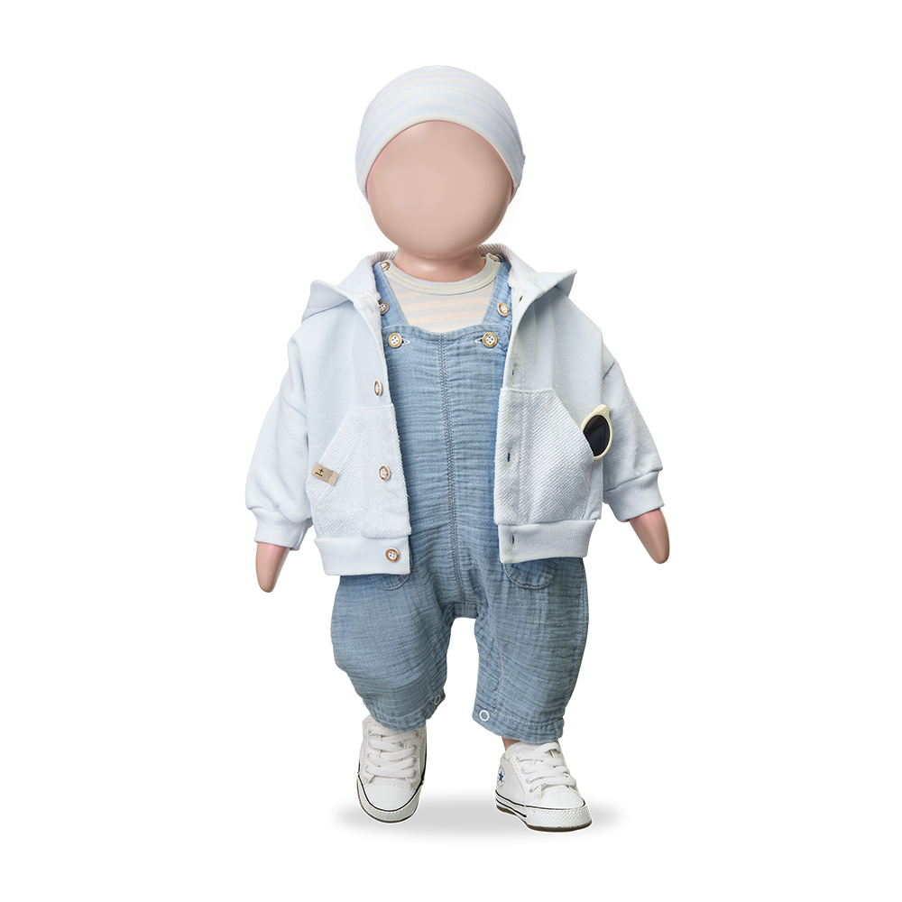 1+ in the family - pilo salopette - denim
