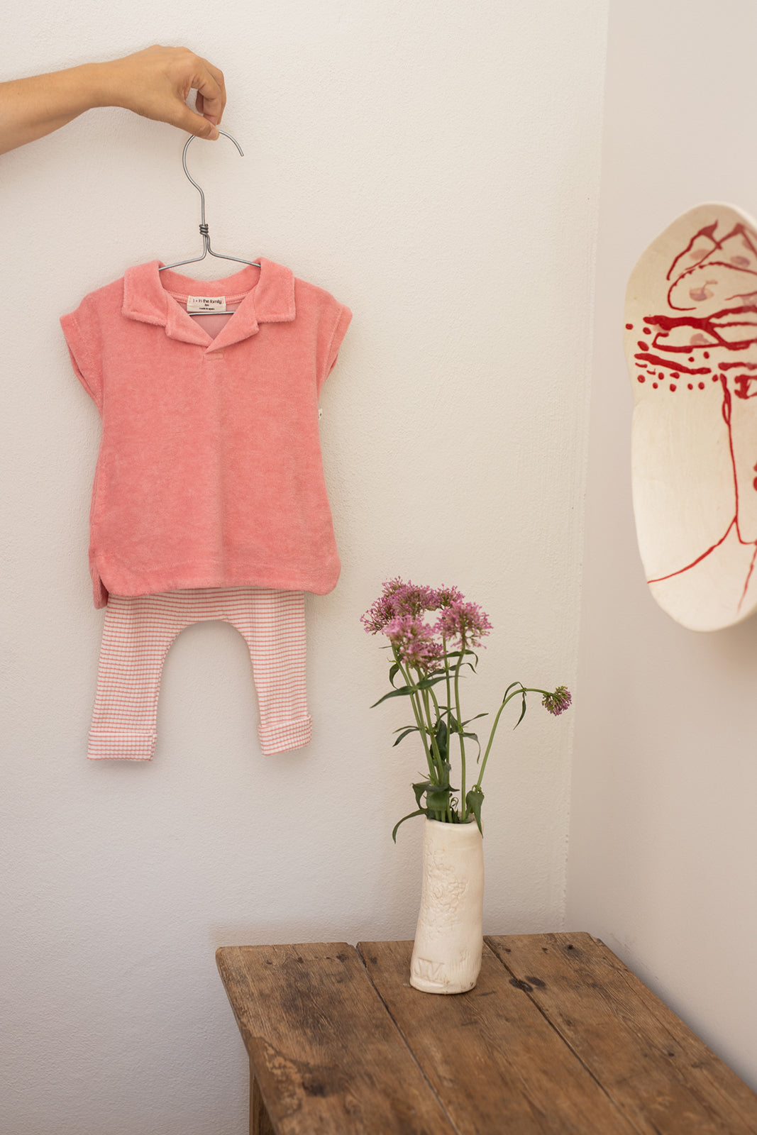 1+ in the family - gava rib legging - strawberry