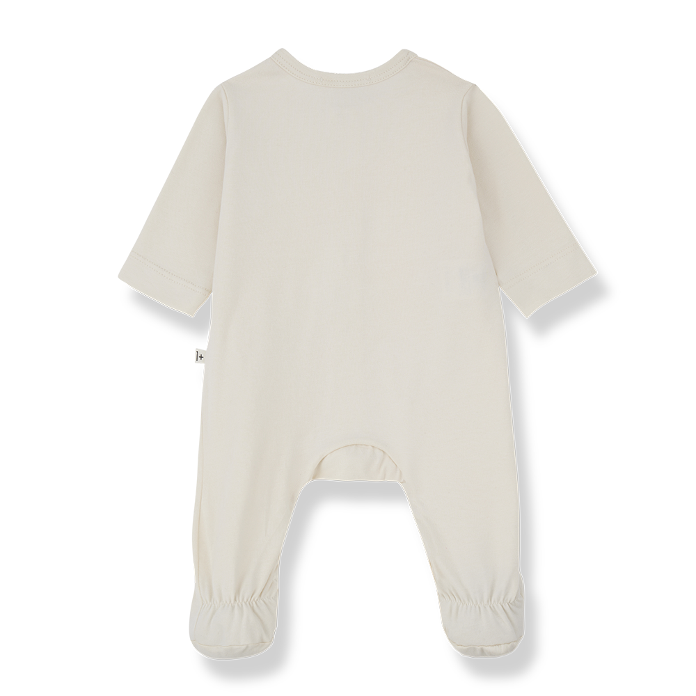1+ in the family - rennes organic jersey onesie - ecru