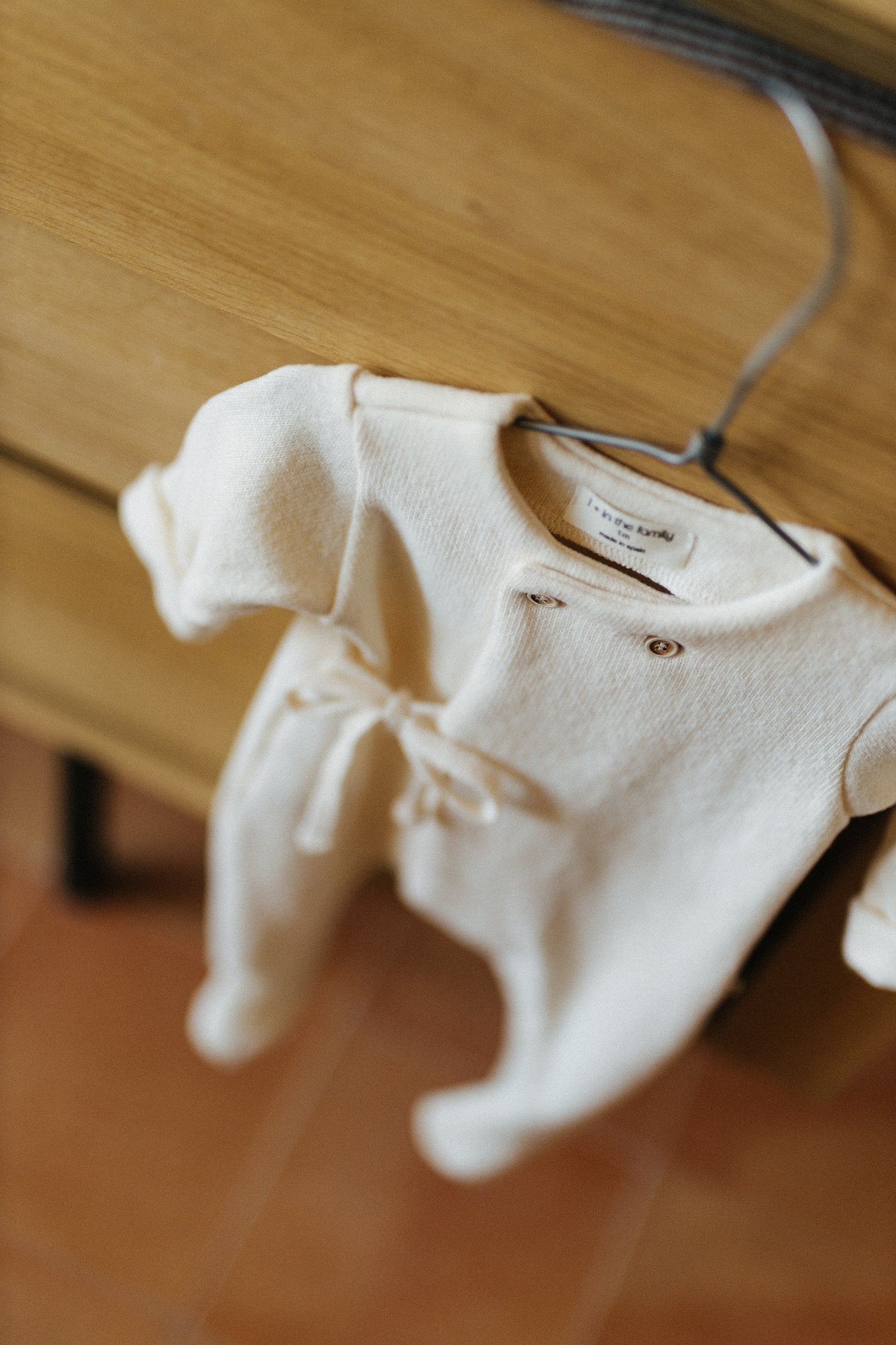1+ in the family - havre soft fleece onesie - ecru