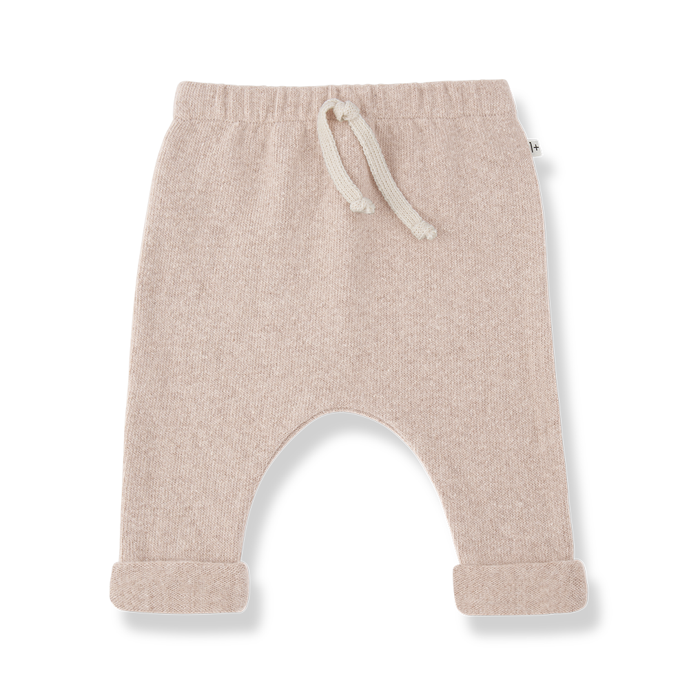 1+ in the family - alain soft fleece broekje - nude