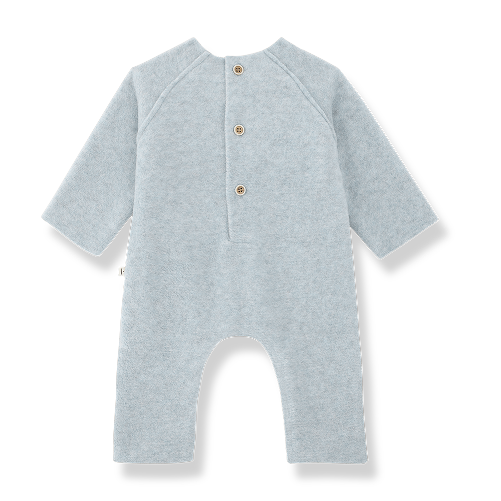 1+ in the family - dijon bamboo polar onesie - ciel