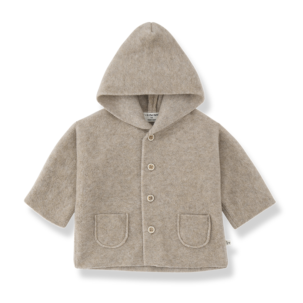 1+ in the family - menton soft bamboo polar jasje - beige